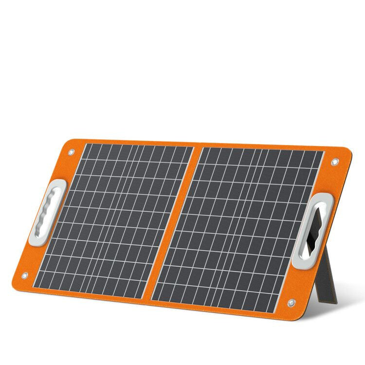 60W 18V Portable Solar Panel  Flashfish Foldable Solar charger with 5V USB 18V Dc Output compatible with Portable generator  Sma