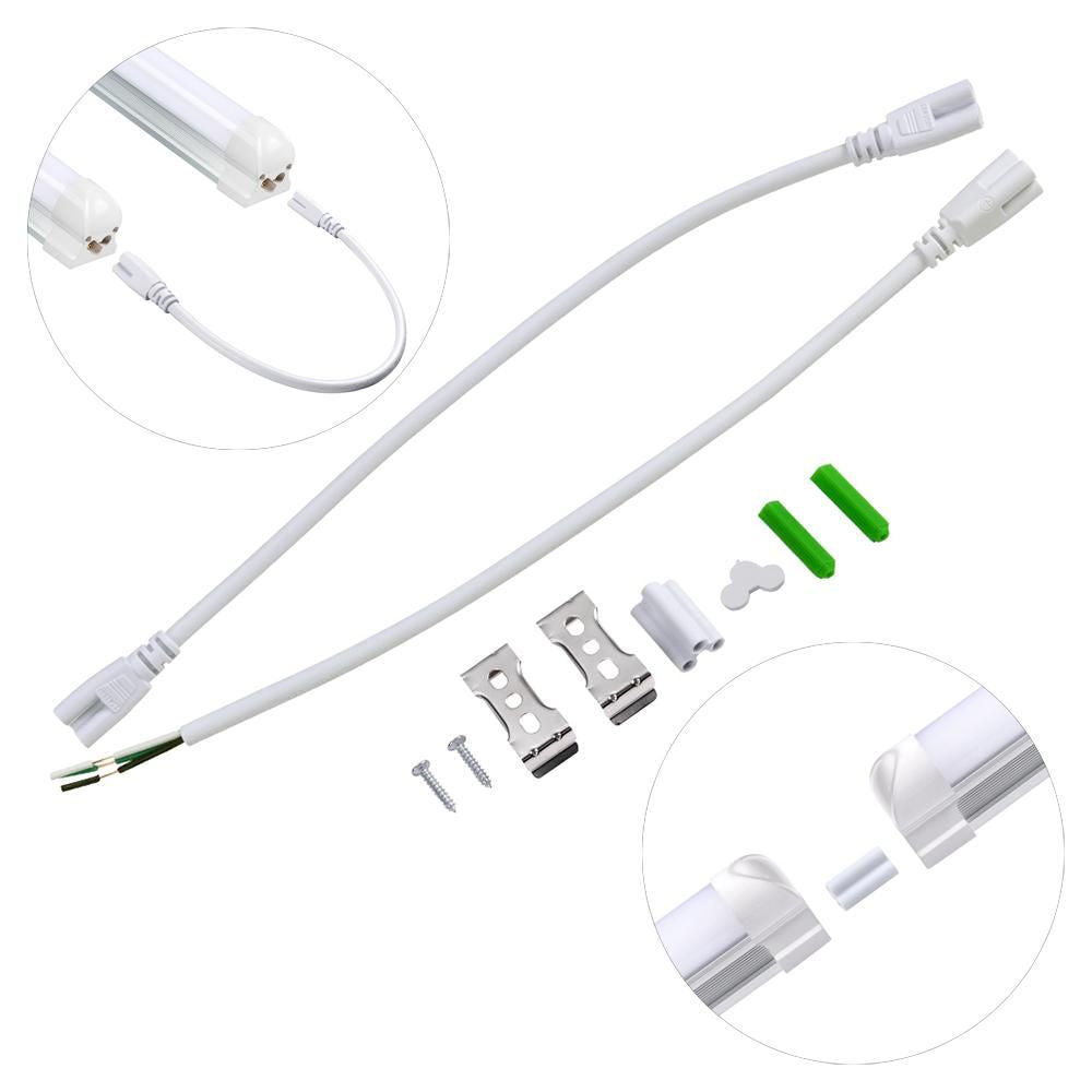 LED Linkable Integrated Tube Light | 4ft | 30Watt | 4200Lumens | 5000K | Frosted Lens | Pack of 4(D0102HPYEA7.)