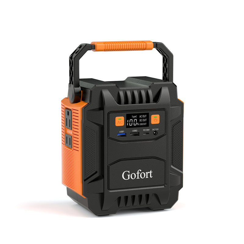 gofort 200W Portable Power Station Power Bank Solar generator Ac 200W Dc 120W lType-c 18WQc305W LED For camping  Back up Power  