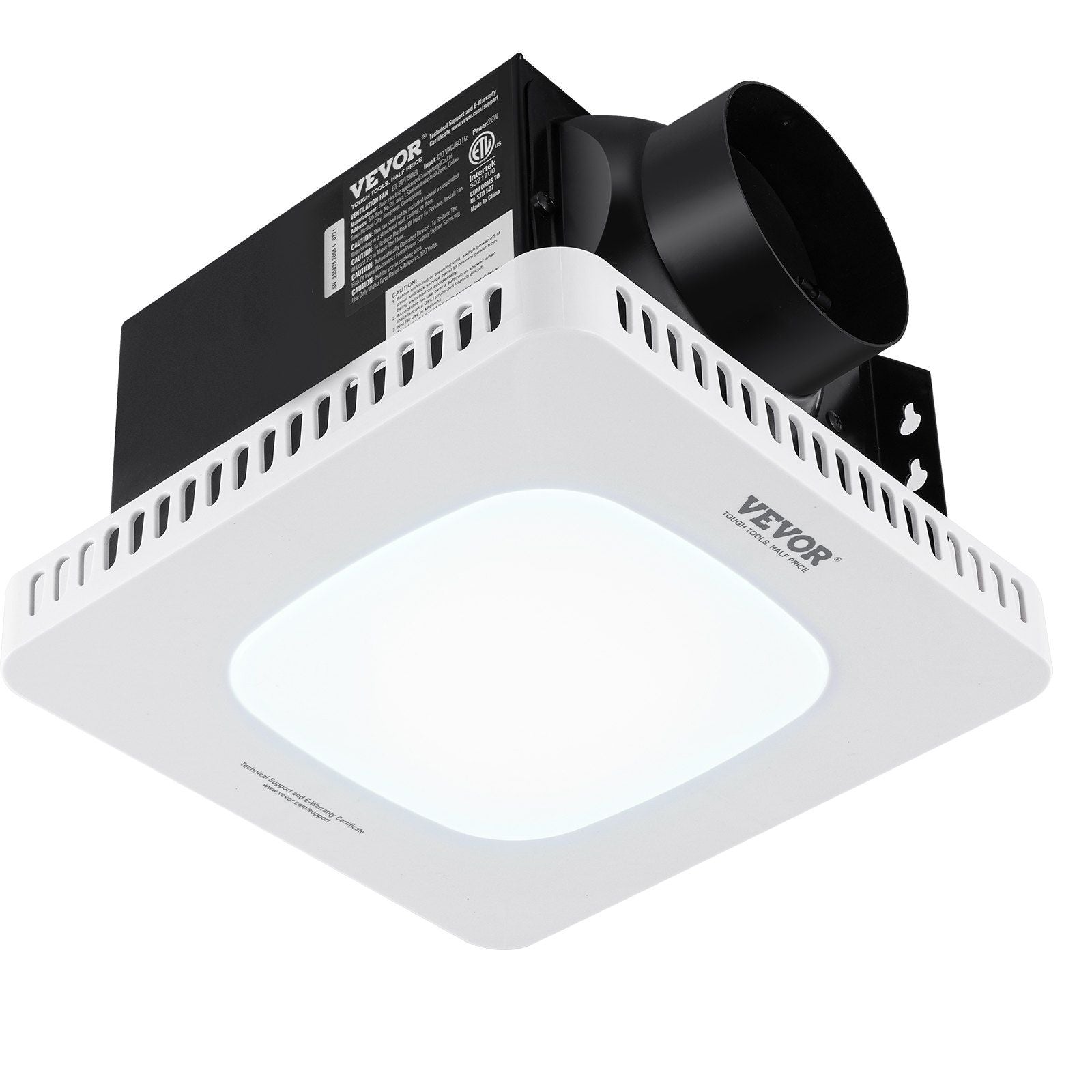 Vevor Bathroom Exhaust Fan, 110 Cfm High Efficiency Ventilation, 1.5Sones Low Noise Operation All Copper Motor, Energy Saving Ba