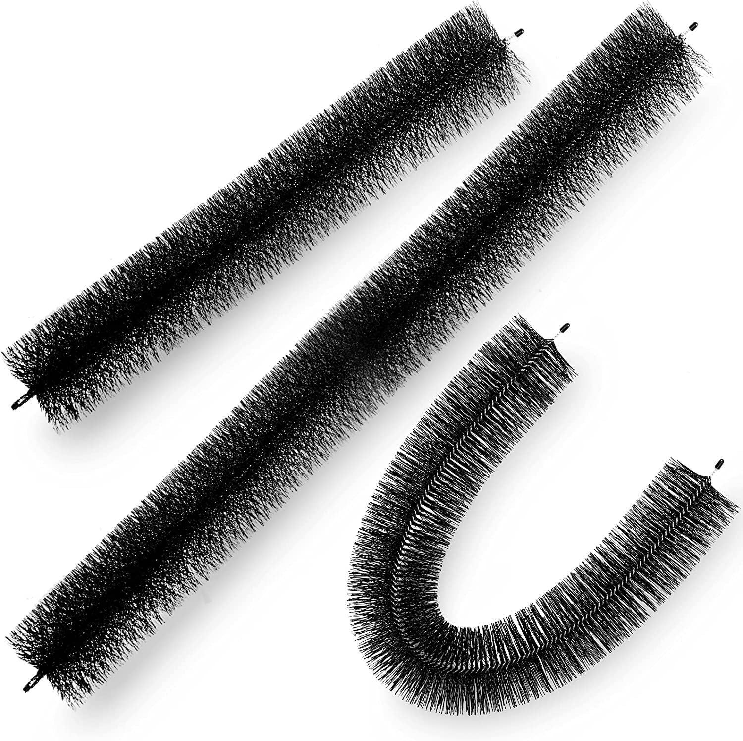 VEVOR Gutter Guard Brush With 120 FT Length Bristle, 4.33 Dia. Gutter Brush Leaf Guard Fit for 5 Inches Gutter, Galvanized Steel