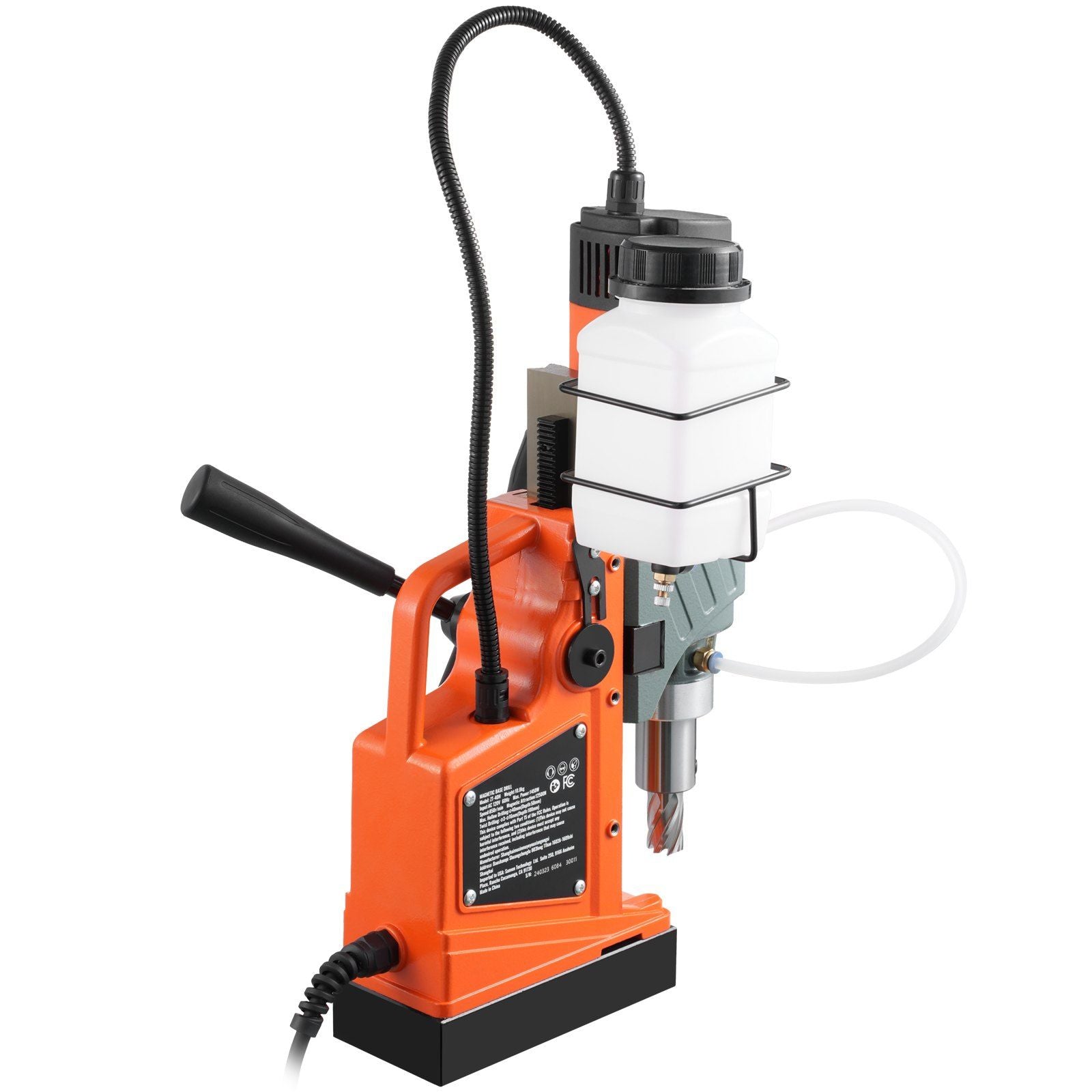 VEVOR Magnetic Drill, 1450W 1.57 Boring Diameter, 12500N 850 RPM Portable Electric Mag Drill Press, with Variable Speed, Drillin