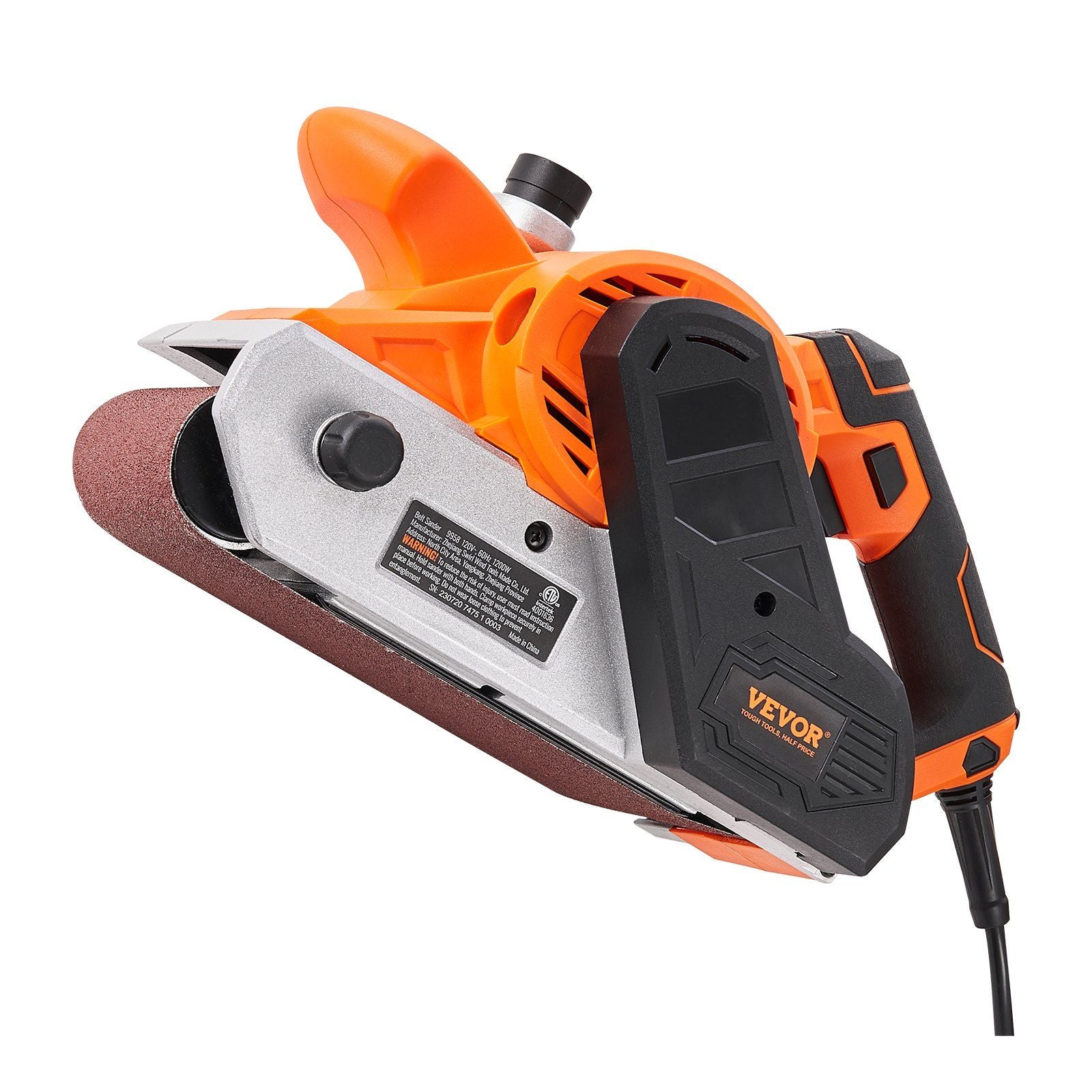 VEVOR 10AMP Belt Sander, 4 x 24 Belt Sanders for Woodworking with 6 Speeds 274-480 m/min, Powerful Sander Machine with 2 in 1 Va