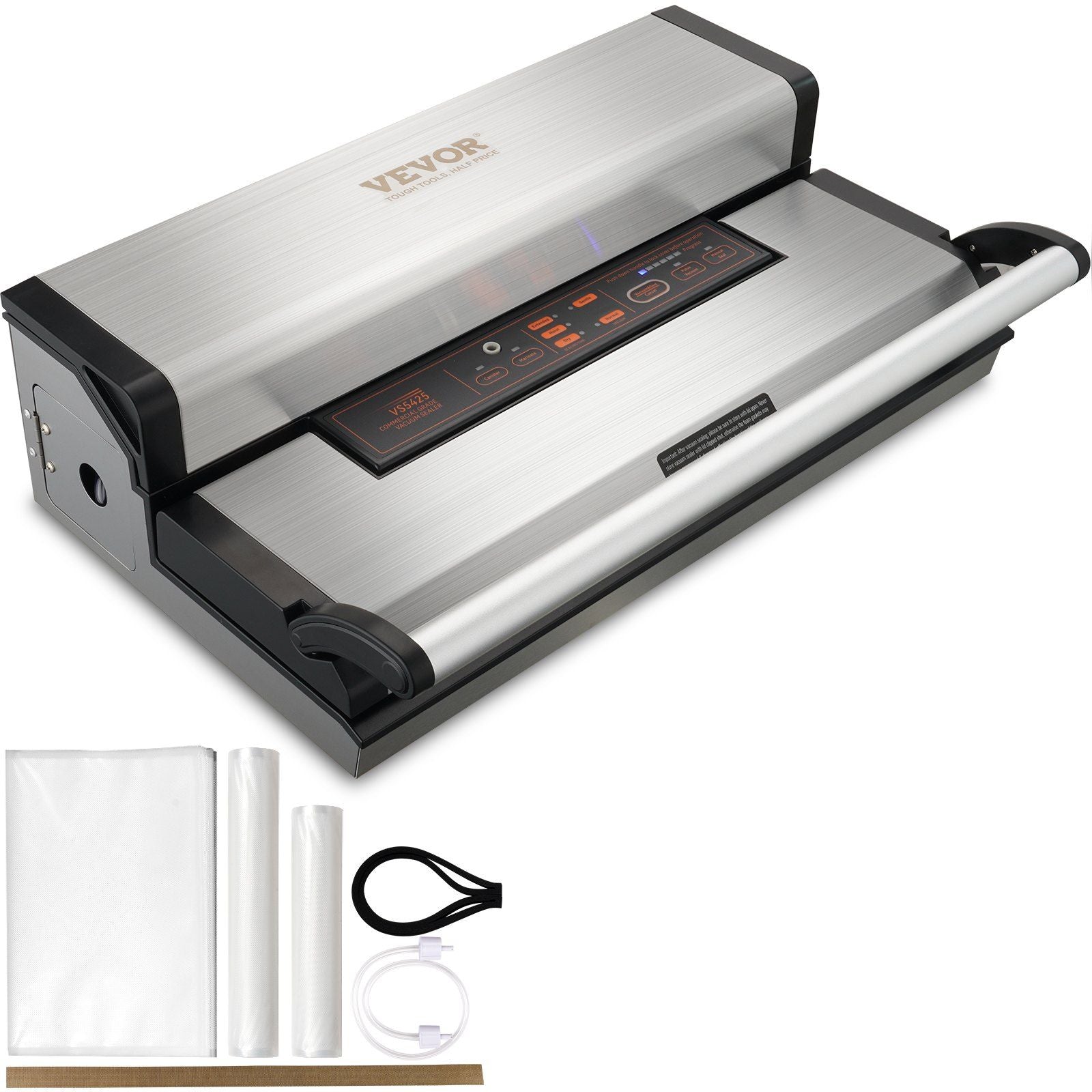 Vevor Vacuum Sealer Machine, 95Kpa 350W Powerful Dual Pump And Dual Sealing, Dry And Moist Food Storage, Automatic And Manual Ai