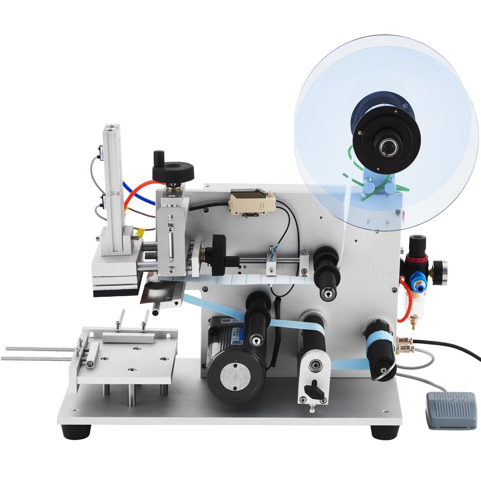 VEVOR Electric Flat Labeling Machine, 25-60pcs/min, Flat Surface Label Applicator for Cardboard Boxes/Square Bottles/Tin Cans, L