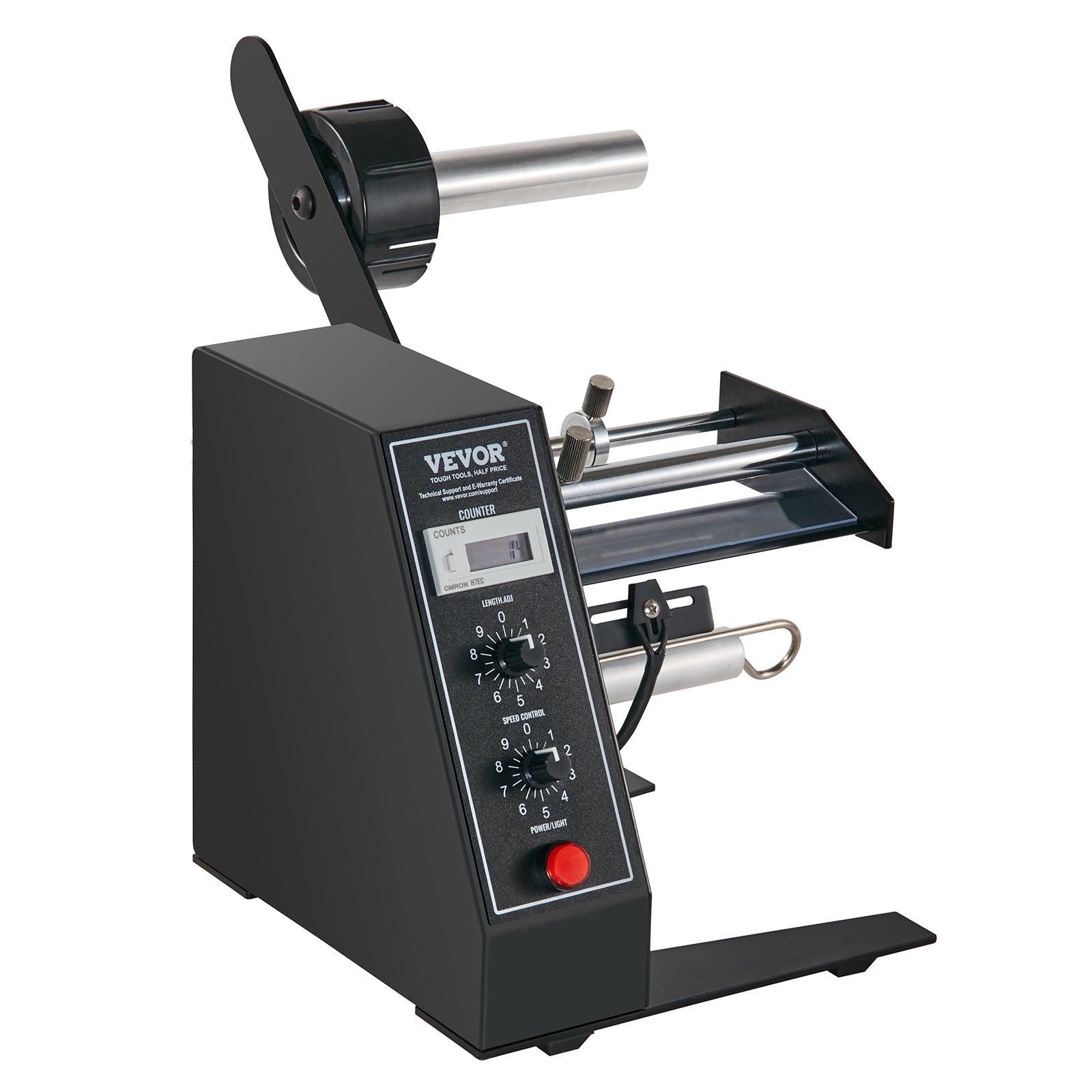 VEVOR Automatic Label Dispenser, Width 0.6-4.9/15-125 mm, Length 0.1-5.9/3-150 mm, Automatic Label Stripper Label Separating Mac