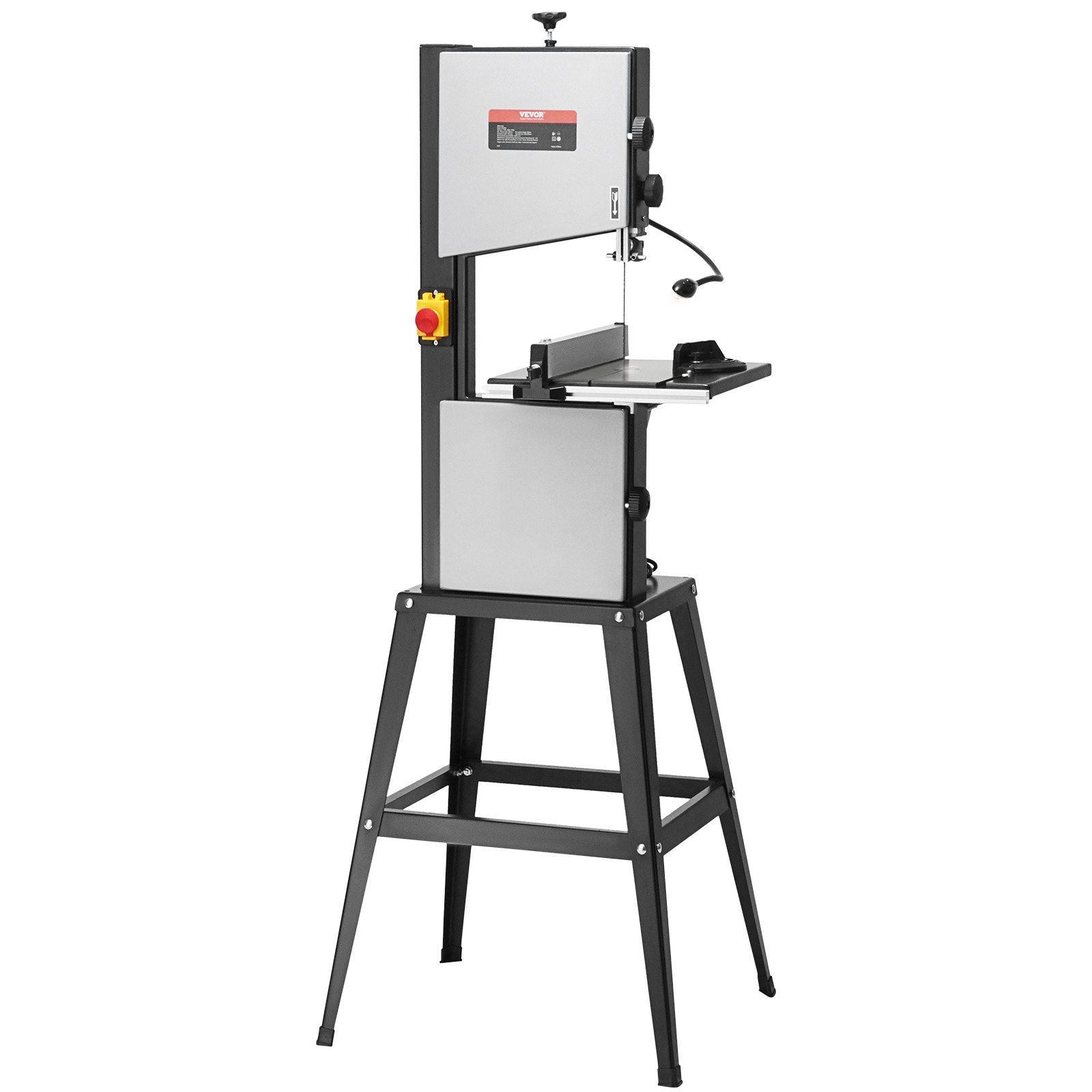 VEVOR Band Saw with Stand, 10-Inch, 560 & 1100 RPM Two-Speed Benchtop Bandsaw, 370W 0.5HP Motor with Metal Stand Optimized Work 