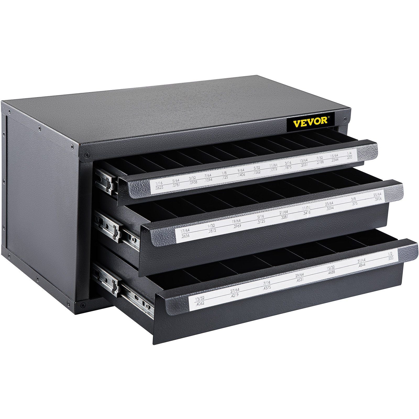 VEVOR Drill Bit Dispenser Cabinet, Three-Drawer Drill Bit Dispenser, Drill Bit Organizer Cabinet, Drill Dispenser Organizer Cabi