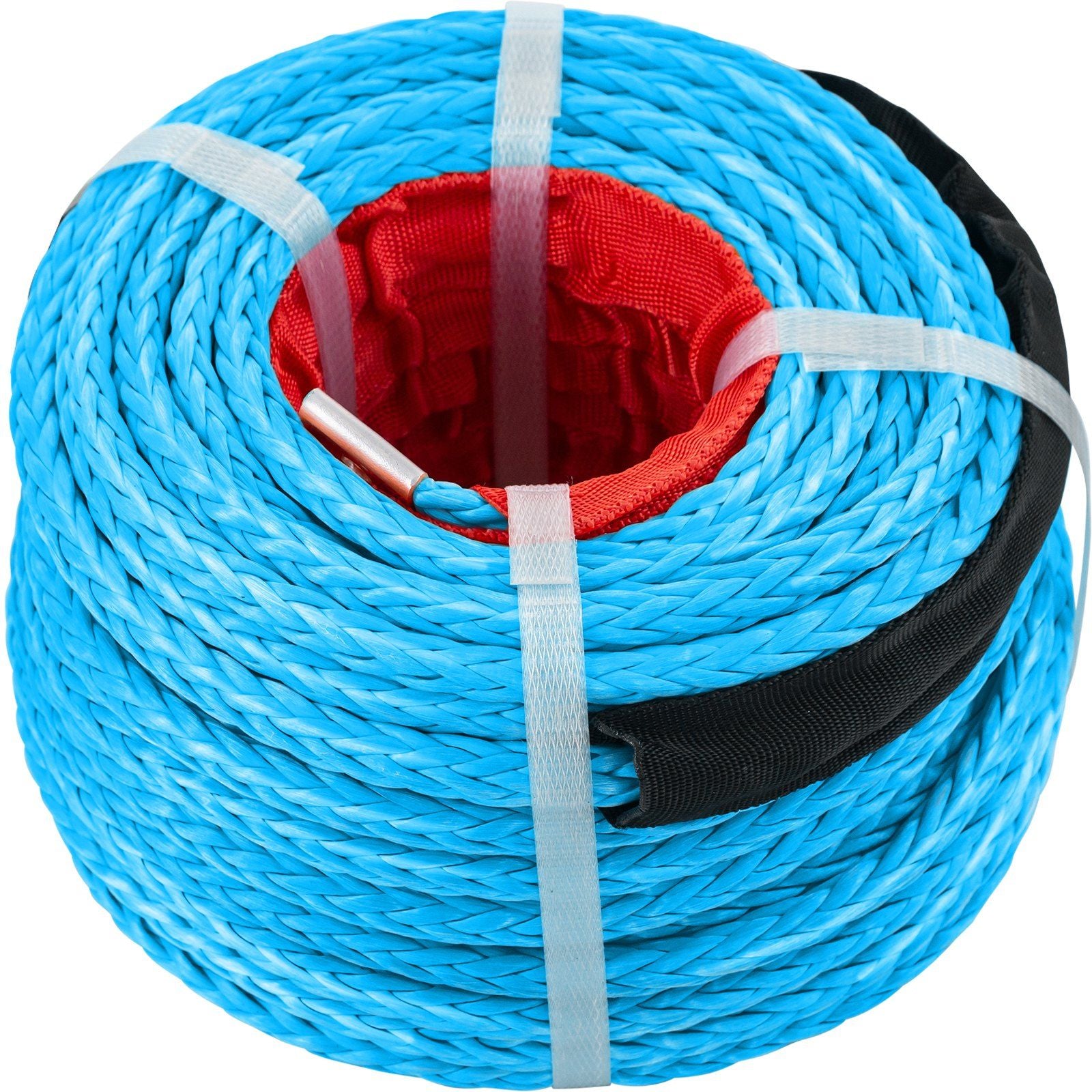 VEVOR Synthetic Winch Rope 3/8in x 100ft, Winch Line Cable with G70 Hook 18,740lbs Working Strength, 12 Strands, Synthetic Winch