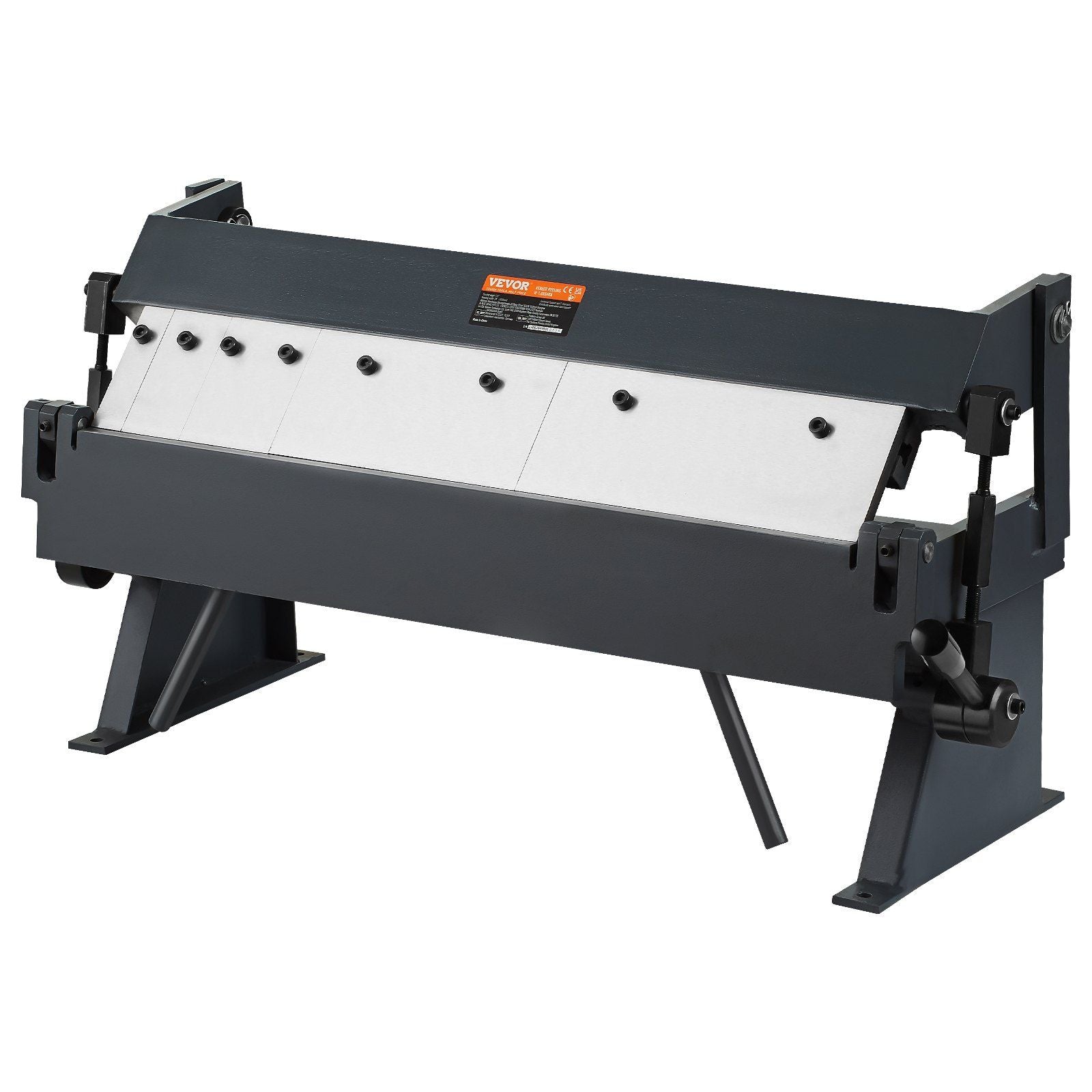 VEVOR Box and Pan Brake, 24-Inch, 0-130 Degrees Sheet Metal Bending Brake, Portable Metal Bender with 20 Gauge Low Carbon Steel 