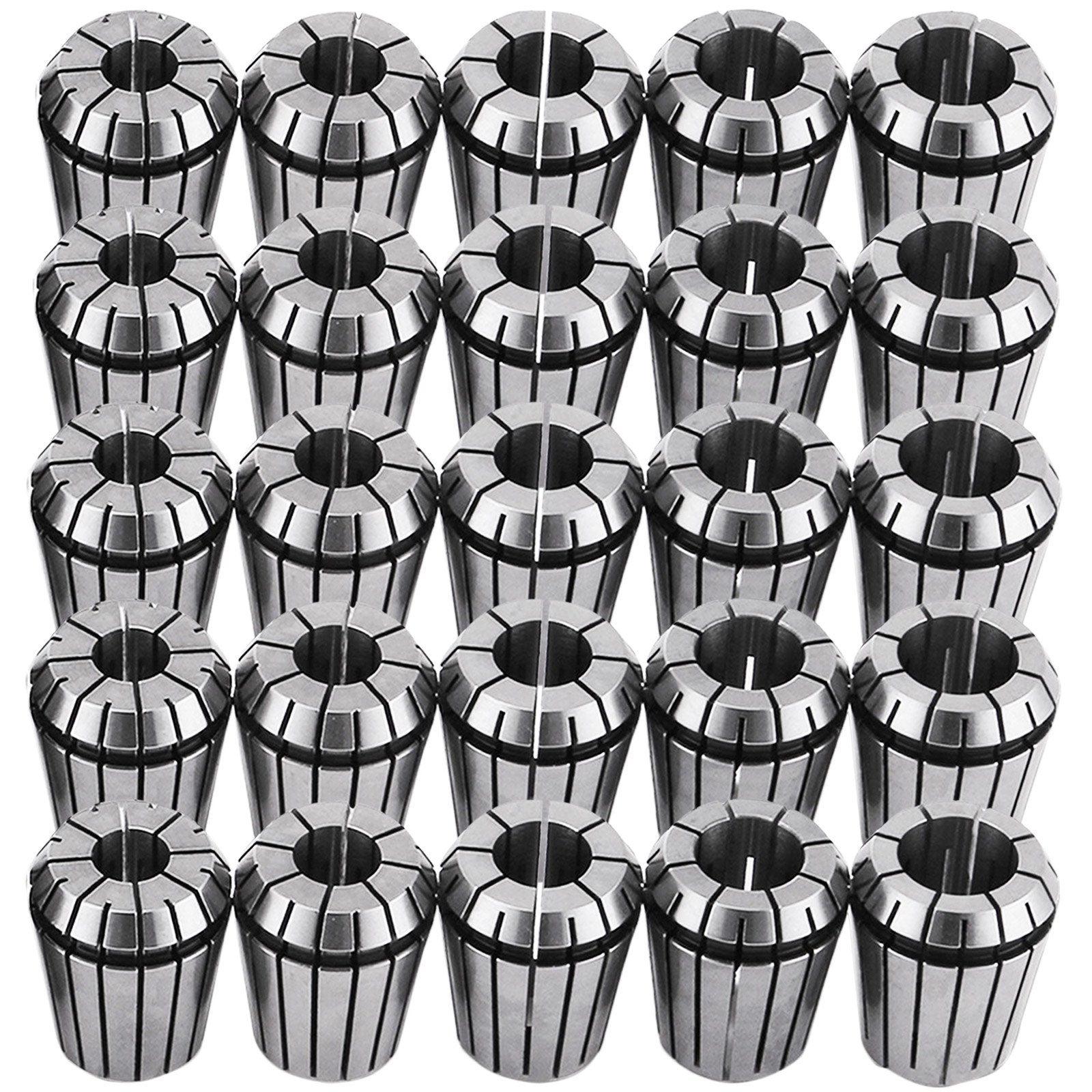 VEVOR 25 Pcs Collet Set ER32 Collet Chuck 1/16 inch-3/4 inch Holder Spring Collet Set for CNC Engraving Machine & Milling Lathe 