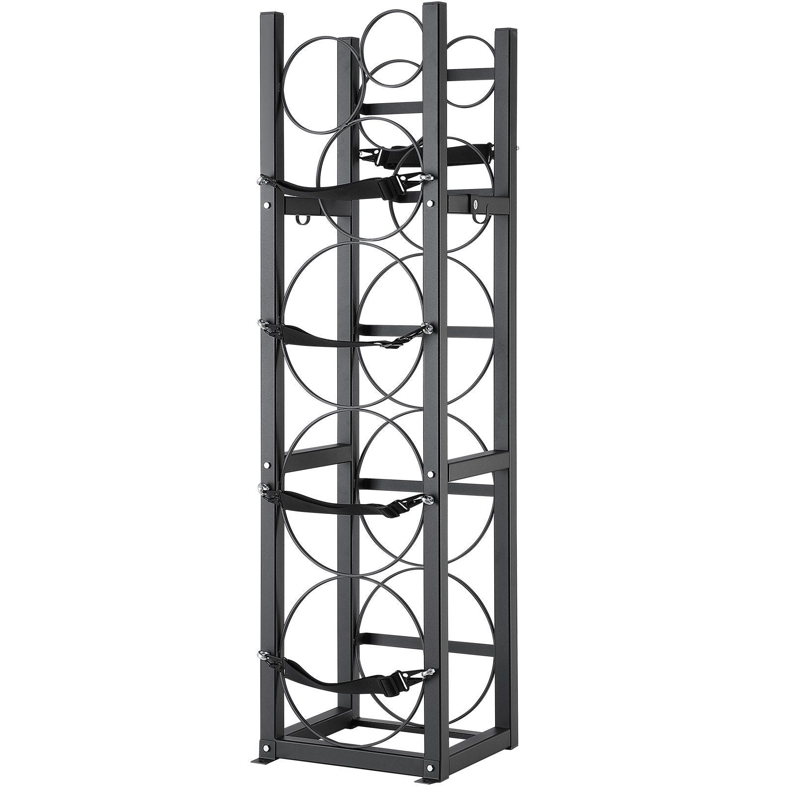 VEVOR Refrigerant Tank Rack, with 3 x 30lbs and Other 3 Small Bottle Tanks, Cylinder Tank Rack 12.79x12.99x47.12 in, Refrigerant