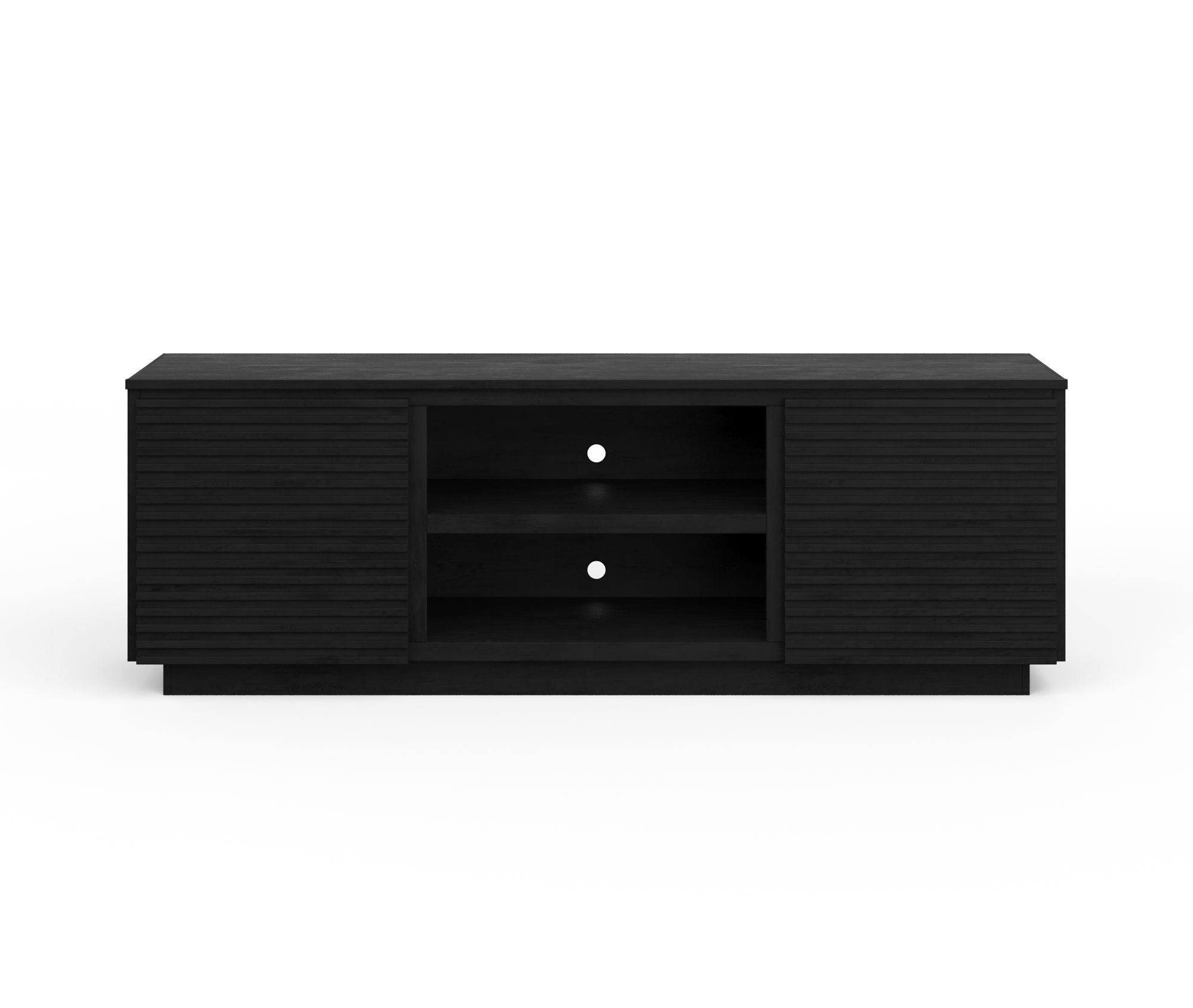 Bridgevine Home Stardust 73 inch TV Stand for TVs up to 85 inches, No Assembly Required, Black Finish