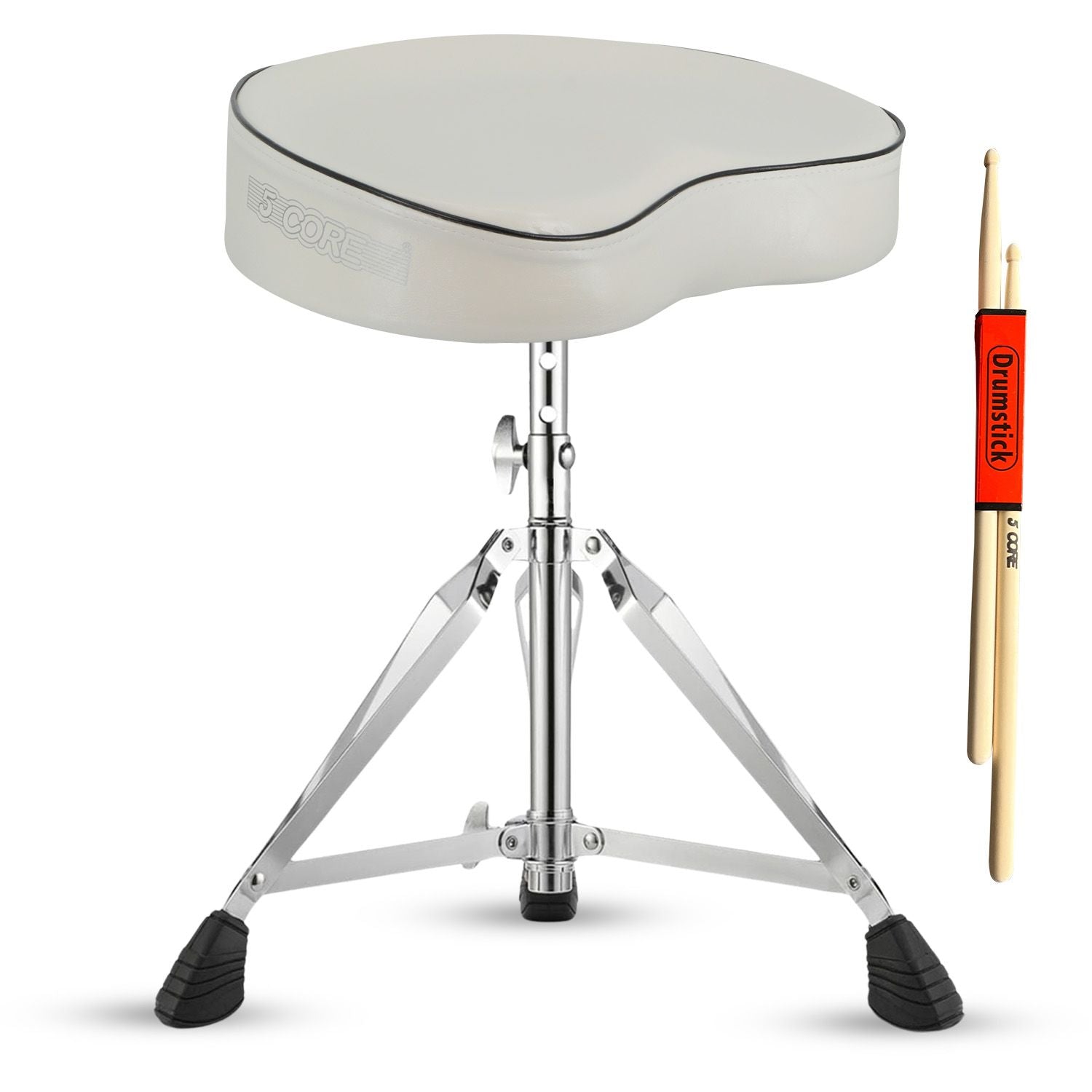 5 Core Drum Throne Thick Padded Comfortable Guitar Stool With Memory Foam Adjustable Padded Keyboard Chair Metal Piano Stool Pre