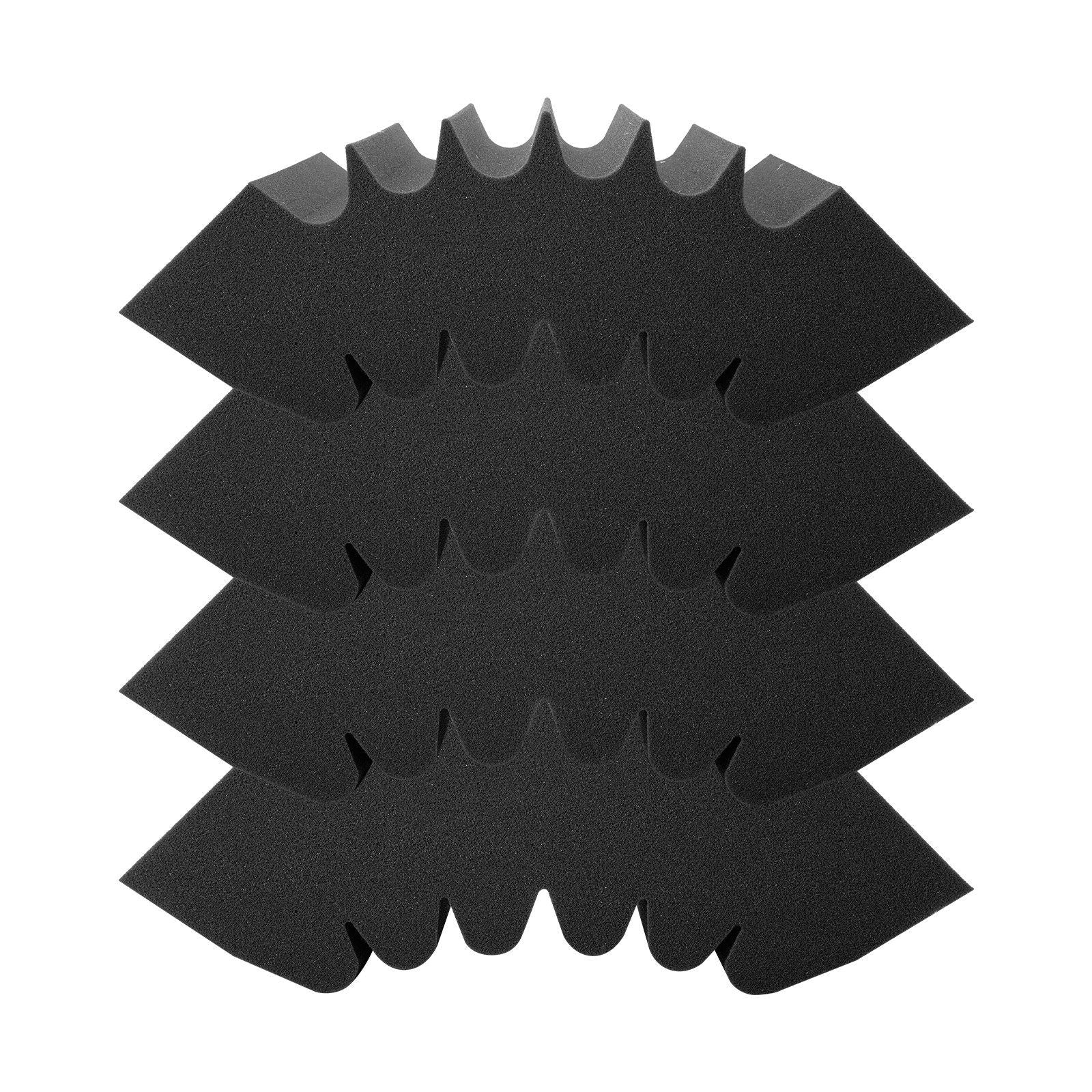 Vevor Acoustic Foam Panels 4 Pack 16.5 X 6.3 X 12 In Adhesive For Wall Ceiling