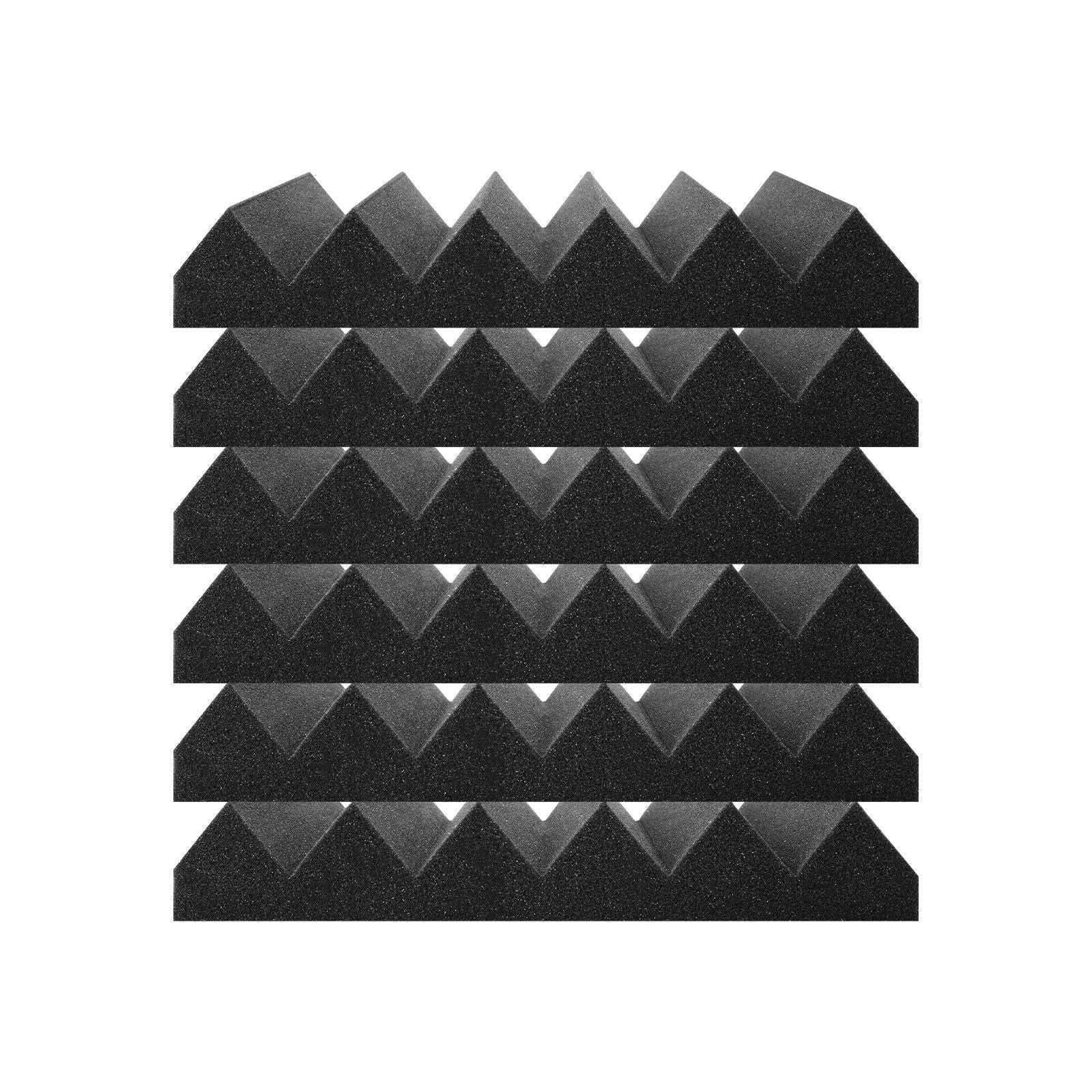 Vevor Acoustic Foam Panels 24 Pack 12 X 12 X 2 In Adhesive For Wall Ceiling