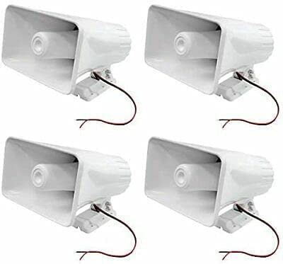Driver Siren Outdoor Indoor Waterproof Loud PA 8 Power Horn 65W Peak Easy to Use 4 Pieces 5 Core HW 508 4PCSRatings(D0102HX66F6.