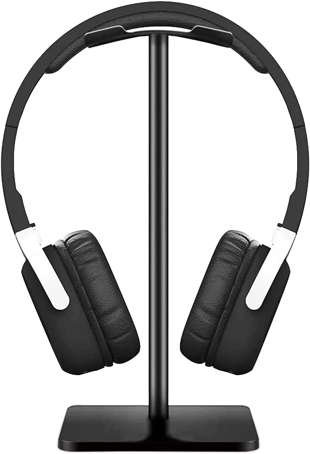 Headphone Stand Headset Holder with Aluminum Supporting Bar Flexible ABS Solid Base for All Headphones Size HD STND (Black)(D010