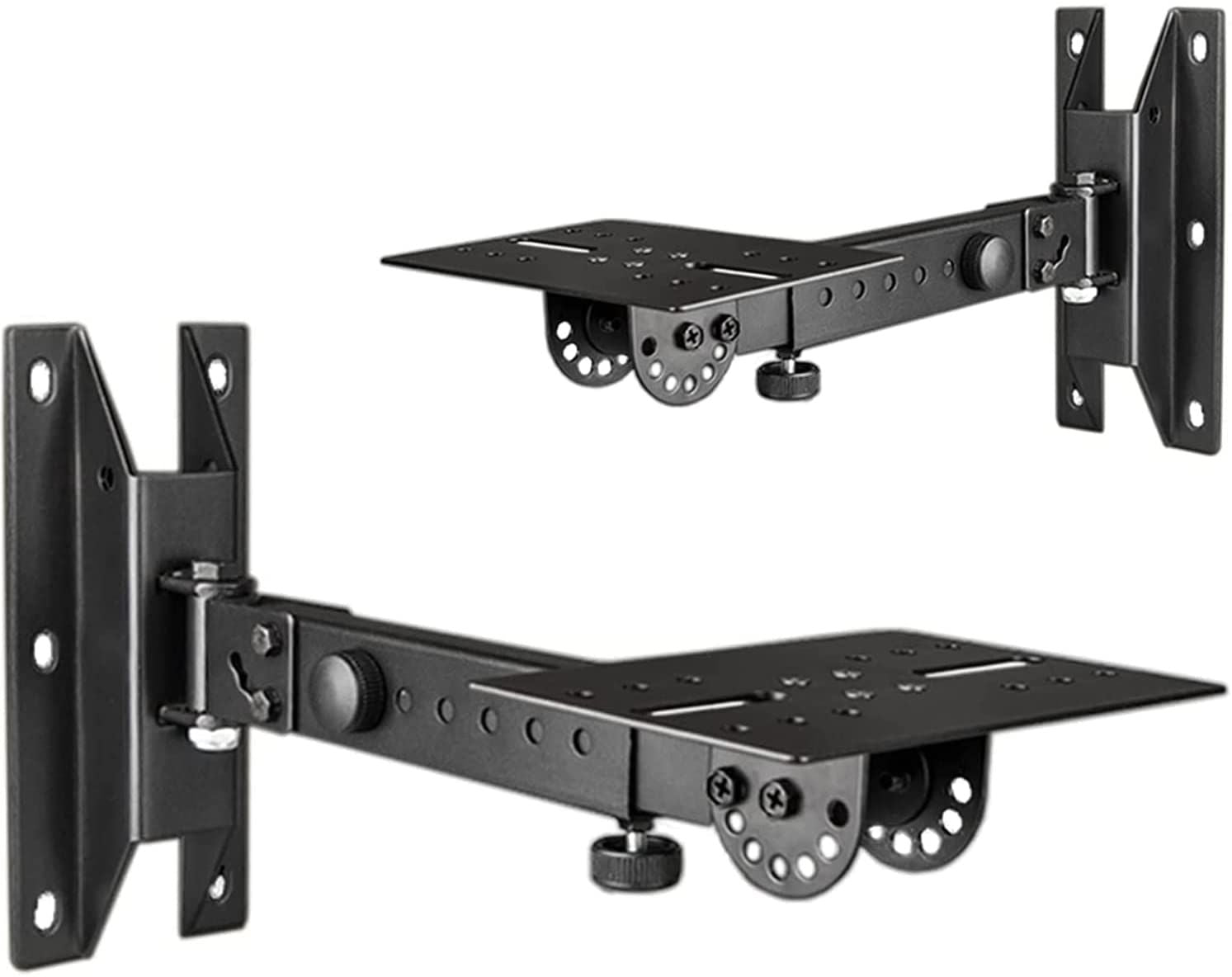 Speaker Wall Ceiling Mount Stand, Rotatable Angle Adjustable Speaker Mount Bracket Home Surround Sound System 100 lbs Capacity 5
