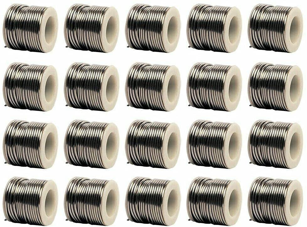 Solder Wire 20 Pack Rosin Core Flux Soldering Wire 63/37 63% Tin (Sn)37% Lead (Pb) 1 pc 50 gms 5 Core solder wire Ratings Best D