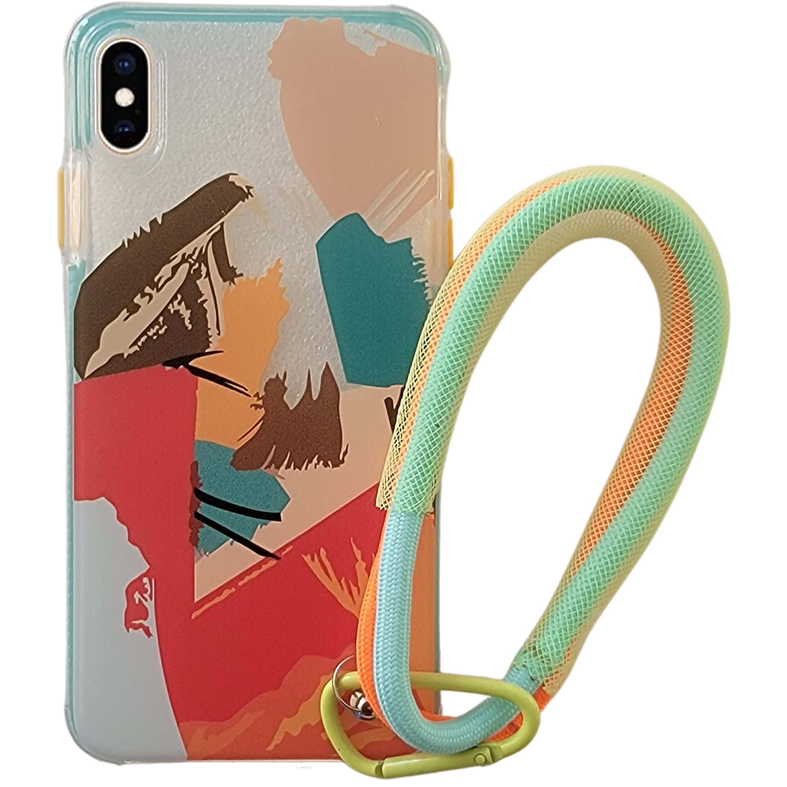 Sable Hub iPhone 7+ Case | Beautiful Design Cover with Hand Strap | Silicone Hard Case with Color Buttons(D0102HX6NF2.)