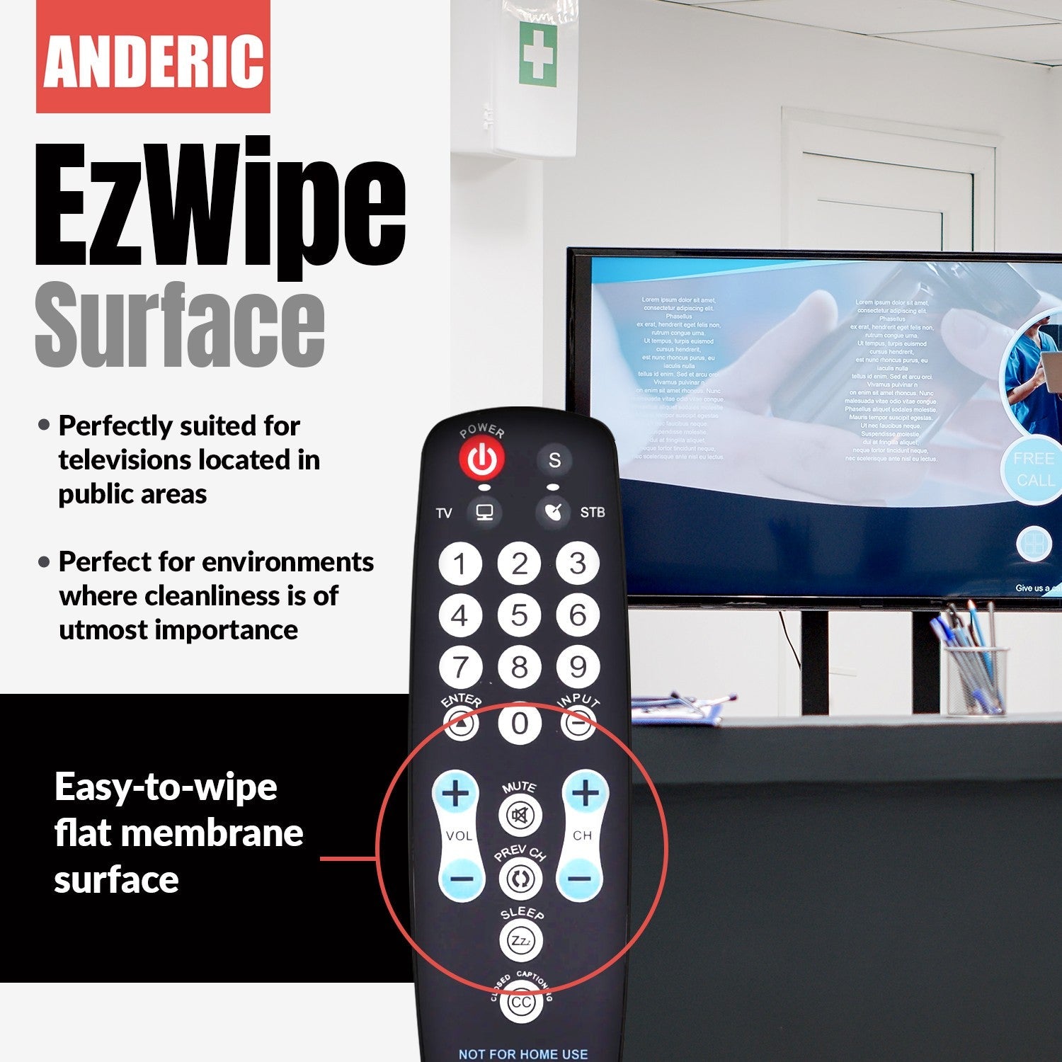 Anderic Substitute for RCA RCRHM02BR 2-Device Universal Remote Control [RRHC100]