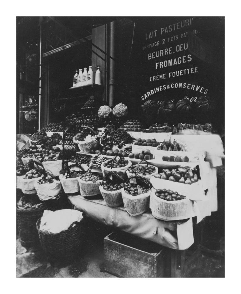 Paris, 19081912  Produce Display, rue SainteOpportunePaper Art15 inchx18 inch