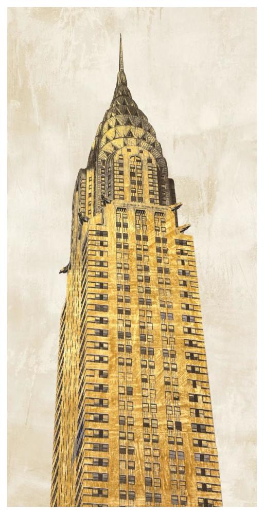 Gilded Skyscraper IPaper Art38 inchx74 inch