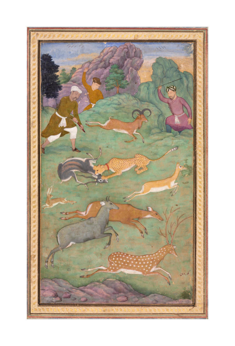 Antelope and Deer Hunt, c. 16071608 Paper Art15.665 inchx24 inch