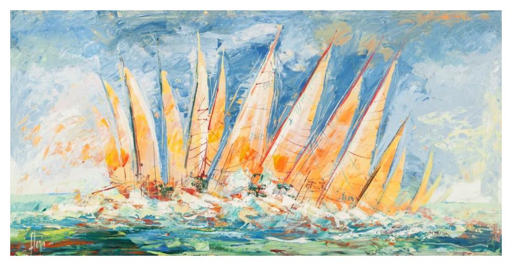 Tra le ondePaper Art50 inchx26 inch