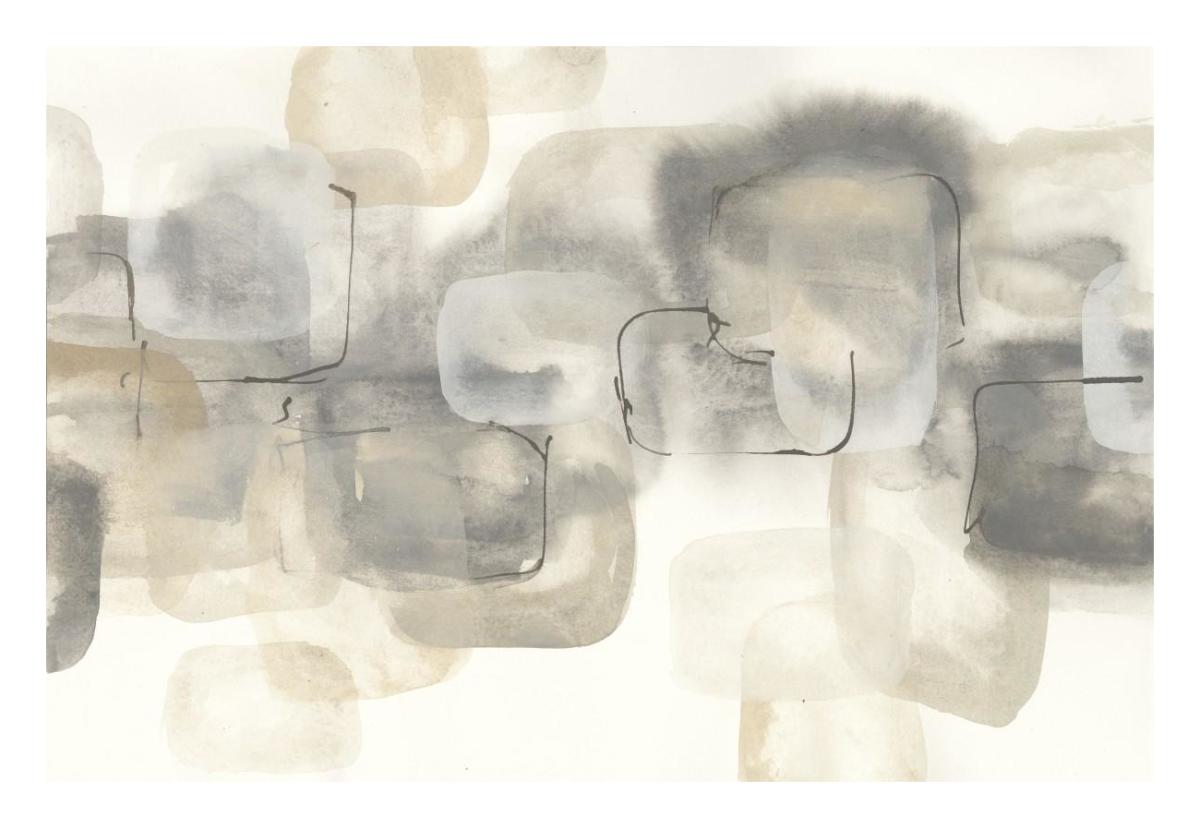Neutral Stacking IV Paper Art26 inchx18 inch