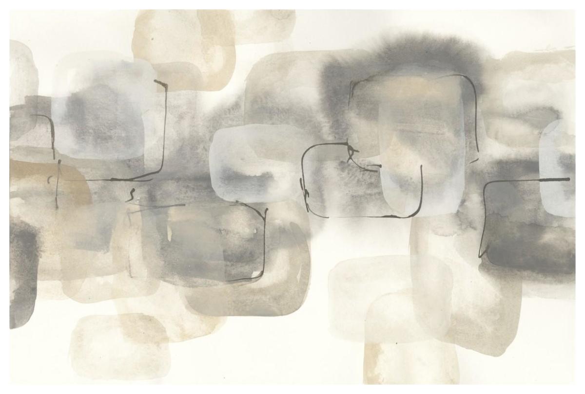 Neutral Stacking IV Paper Art62 inchx42 inch