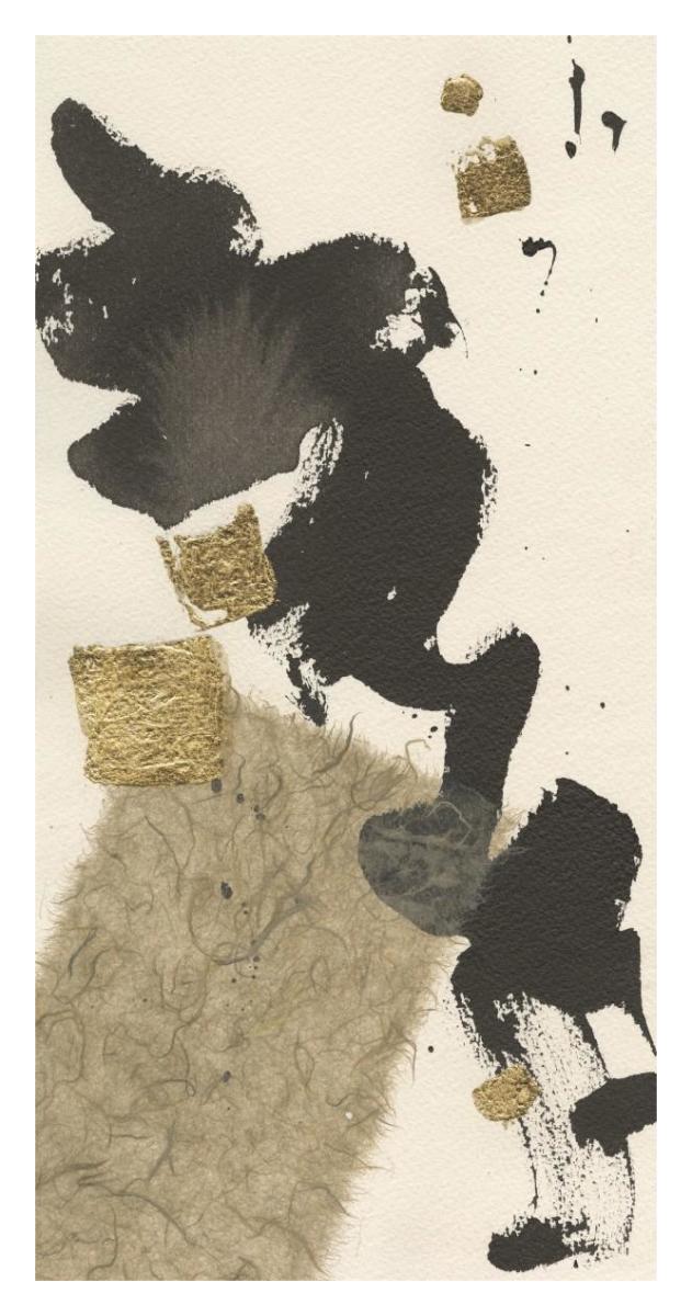 Gilded Collage I Paper Art20 inchx38 inch
