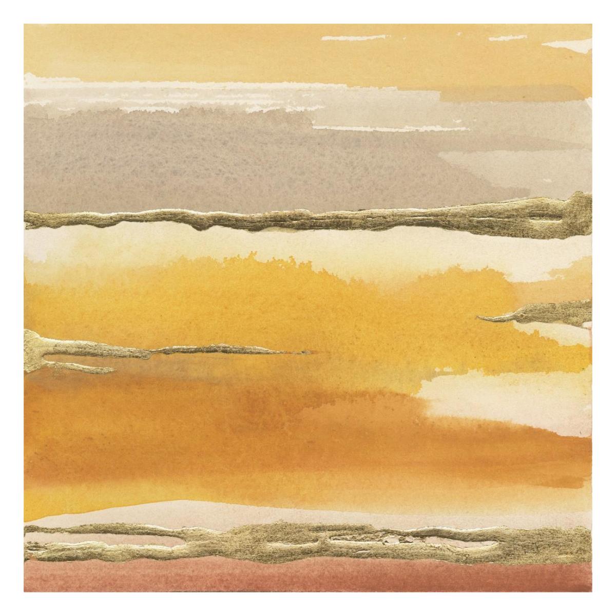 Gilded Amber II Paper Art26 inchx26 inch