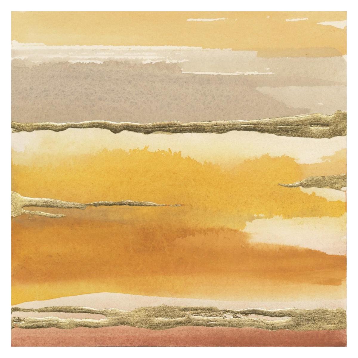 Gilded Amber II Paper Art32 inchx32 inch