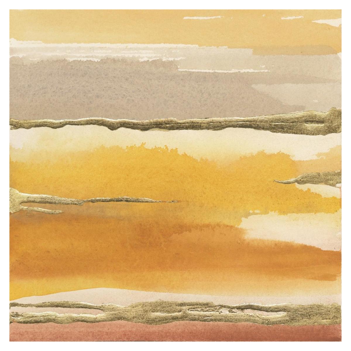 Gilded Amber II Paper Art38 inchx38 inch