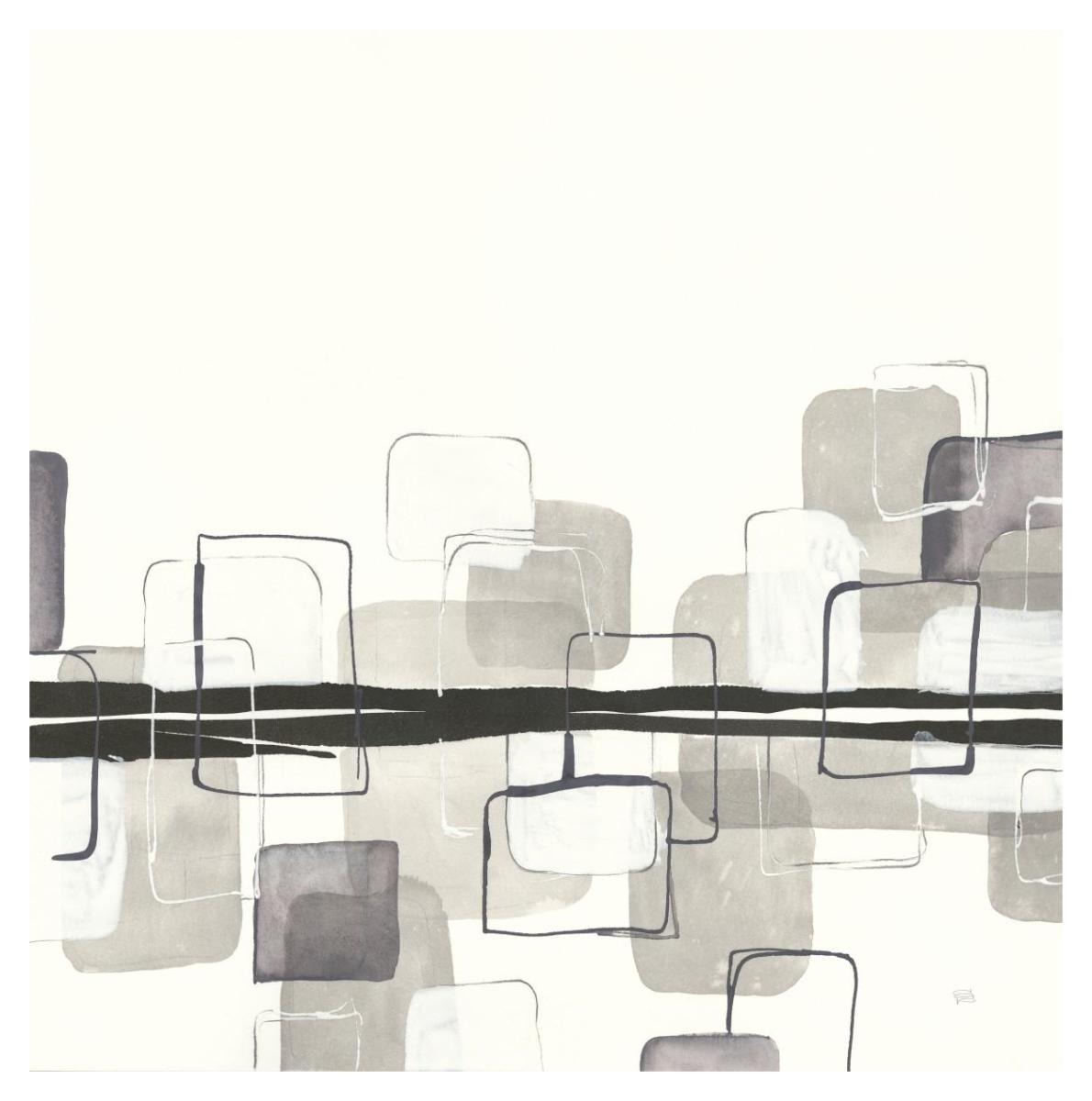 Placid Boxes II Paper Art38 inchx38 inch