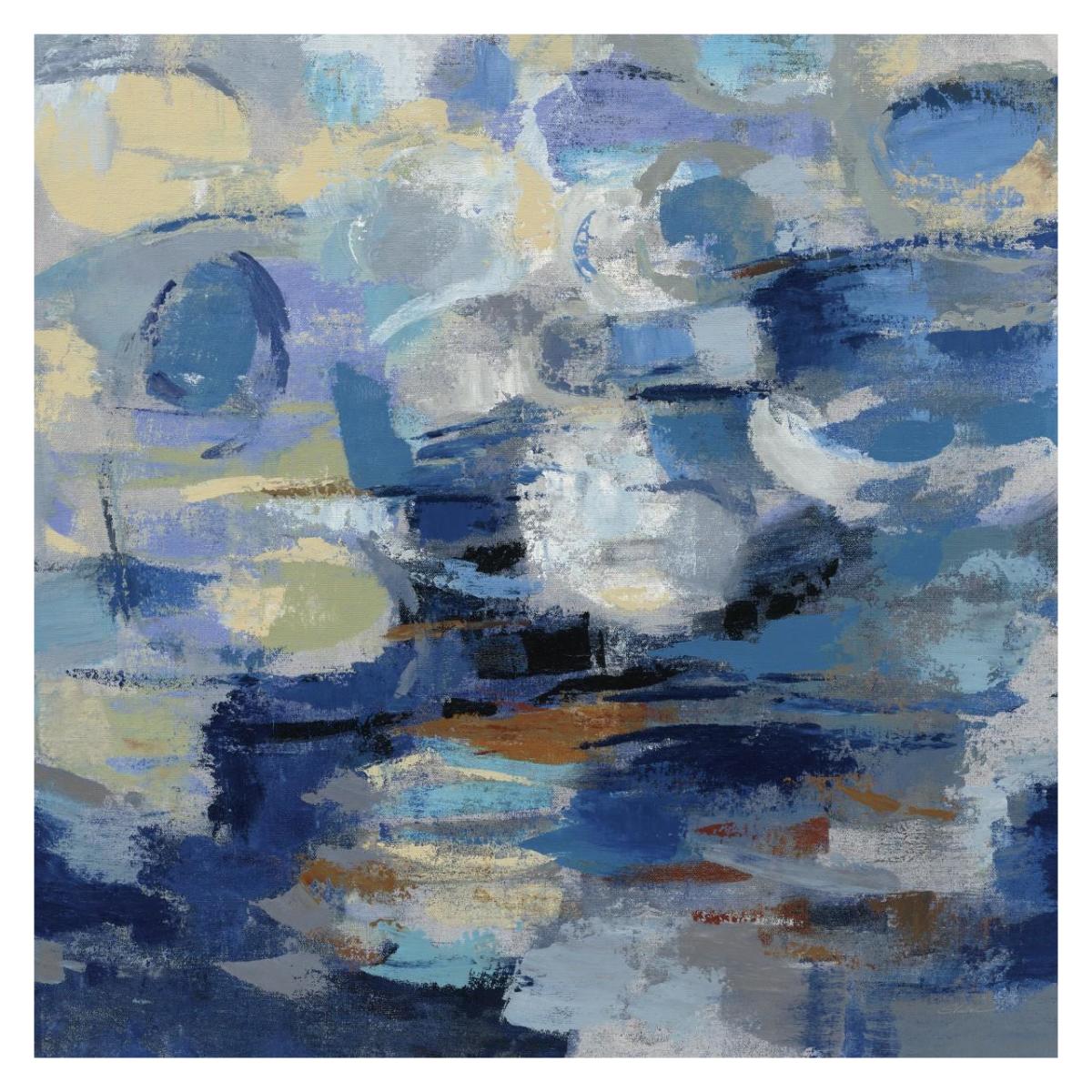 Ultramarine Wave I Paper Art32 inchx32 inch