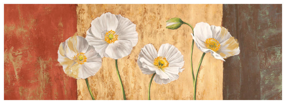 Poppies on Smooth BackgroundPaper Art74 inchx26 inch