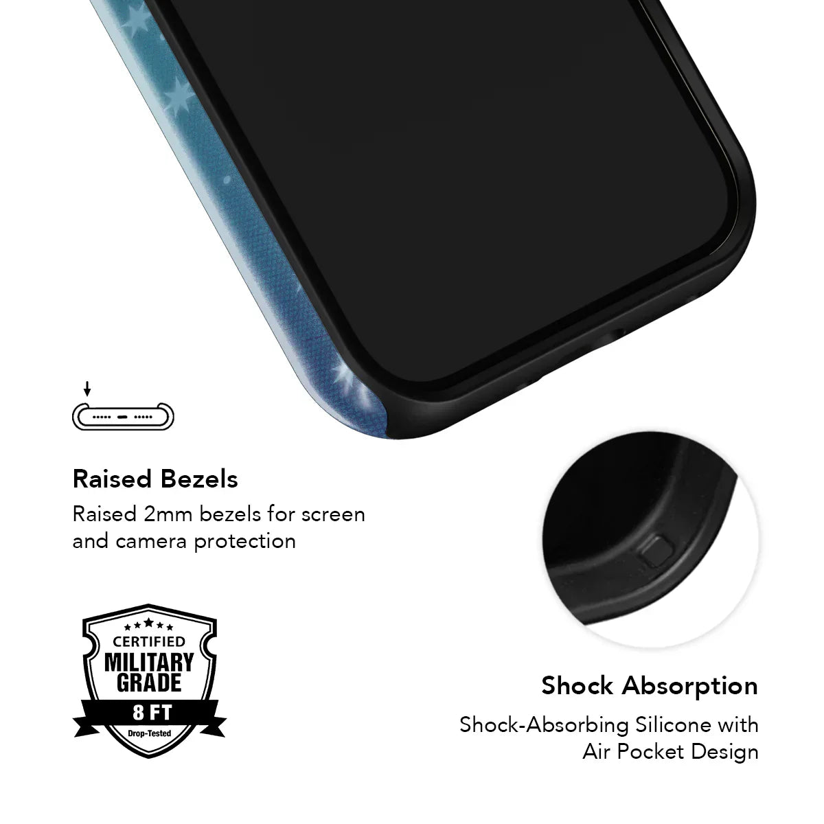 Moon Mist | Starry Midnight Blue Phone Case
