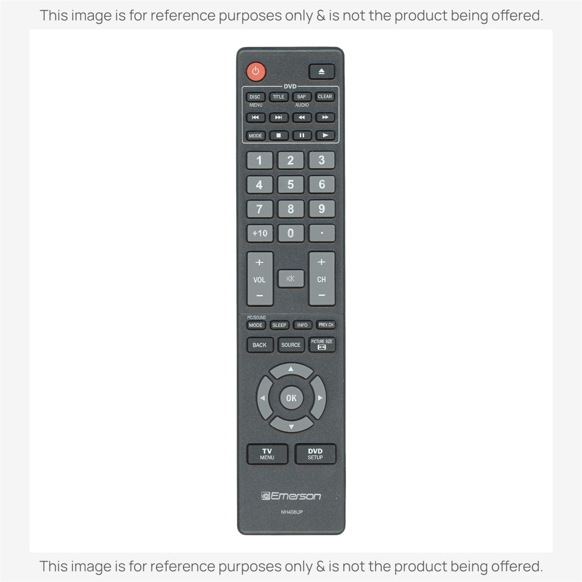 Substitute for Emerson NH408UP TV/DVD Remote Control [RMD14731]