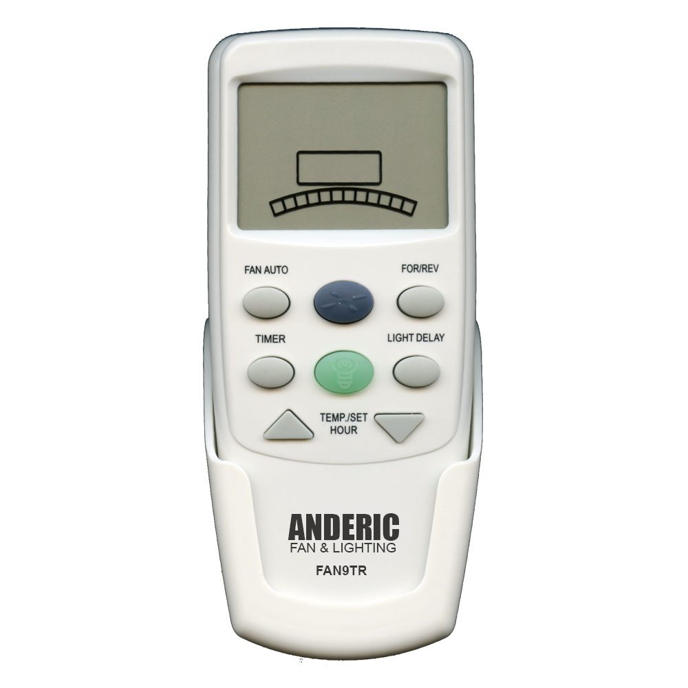 Anderic FAN9TR Replacement Thermostatic Ceiling Fan Remote Control with Reverse Key for Hampton Bay | L3HFAN9T, FAN-9T