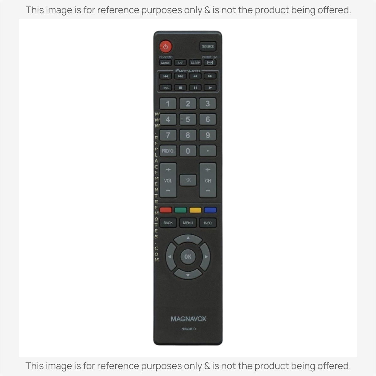 Substitute for Magnavox NH404UD TV Remote Control [RR409UD]