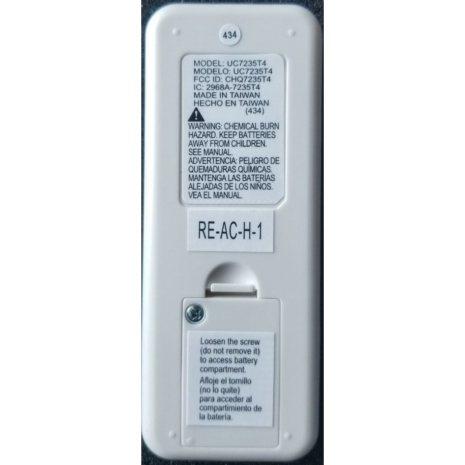 Dan's Originals RE-AC-H-1 UC7235T4 for Modern Fan Company Ceiling Fan Remote Control