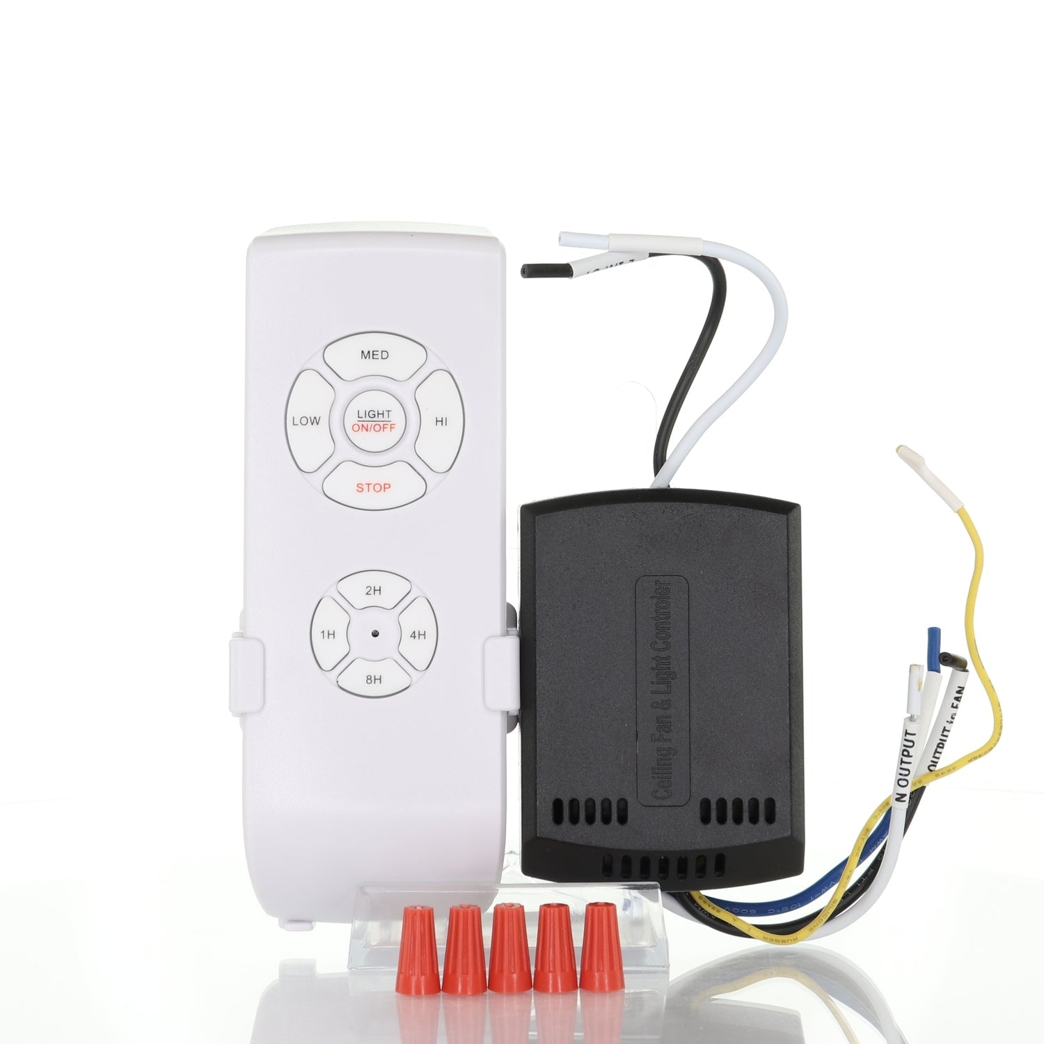 Dan's Originals 3-in-1 Small Size Universal with Light and Timing Ceiling Fan Remote Control Kit