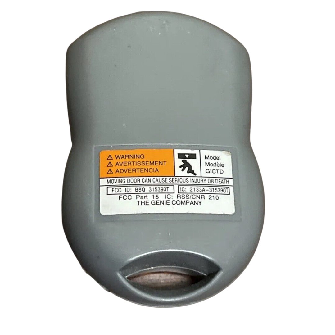 Genie GICTD-1 1-Button 315/390MHz keychain Garage Door Opener Remote Control