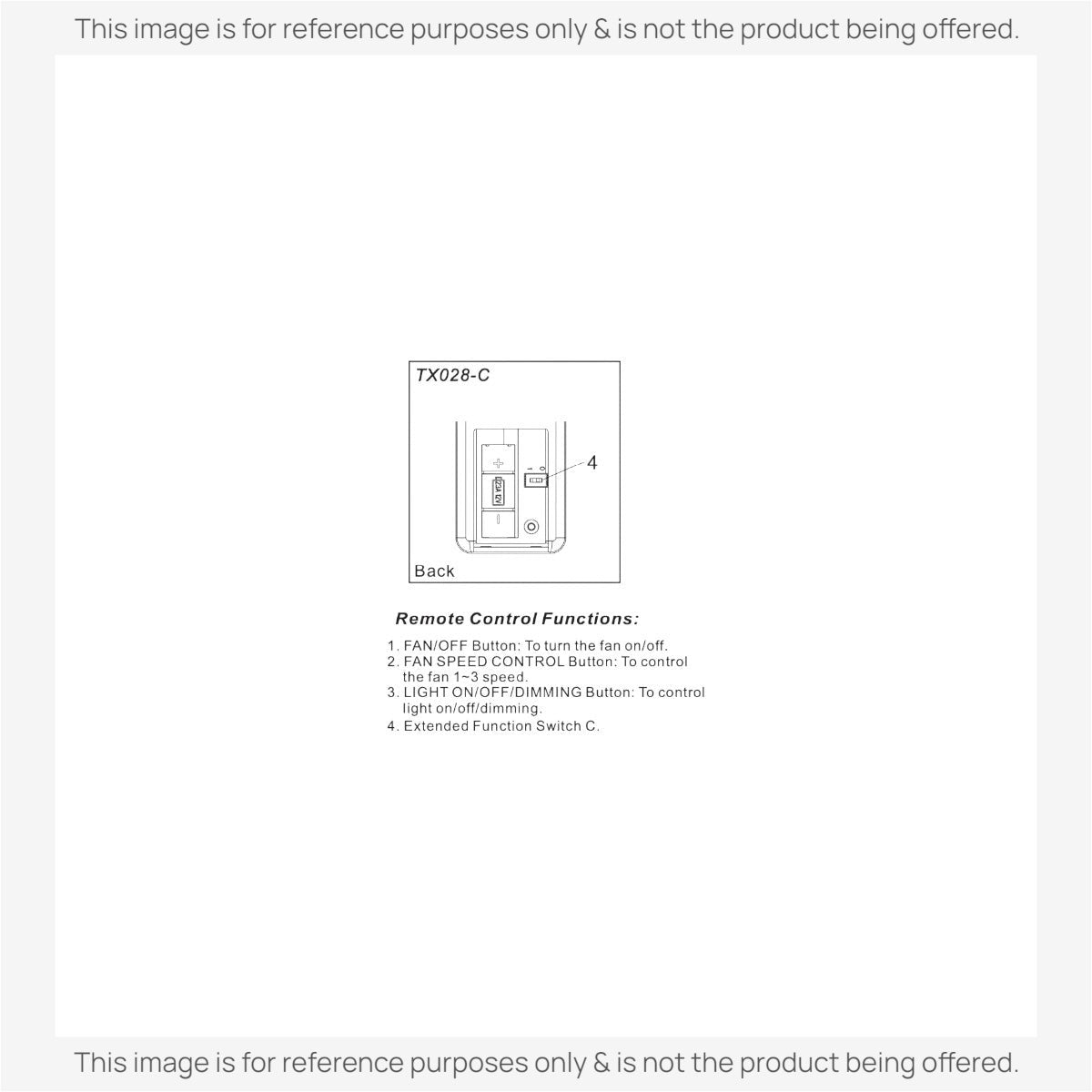 Anderic Substitute Kit for Hampton Bay TX028-C Ceiling Fan Remote Control [63T-AC83T-KIT]