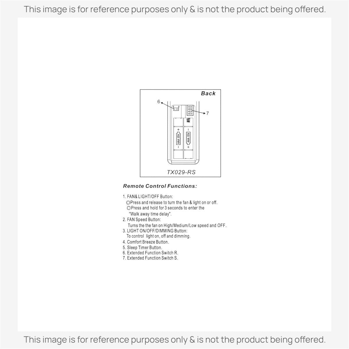 Anderic Substitute Kit for Hampton Bay TX029RS Ceiling Fan Remote Control [63T-AC83T-KIT]
