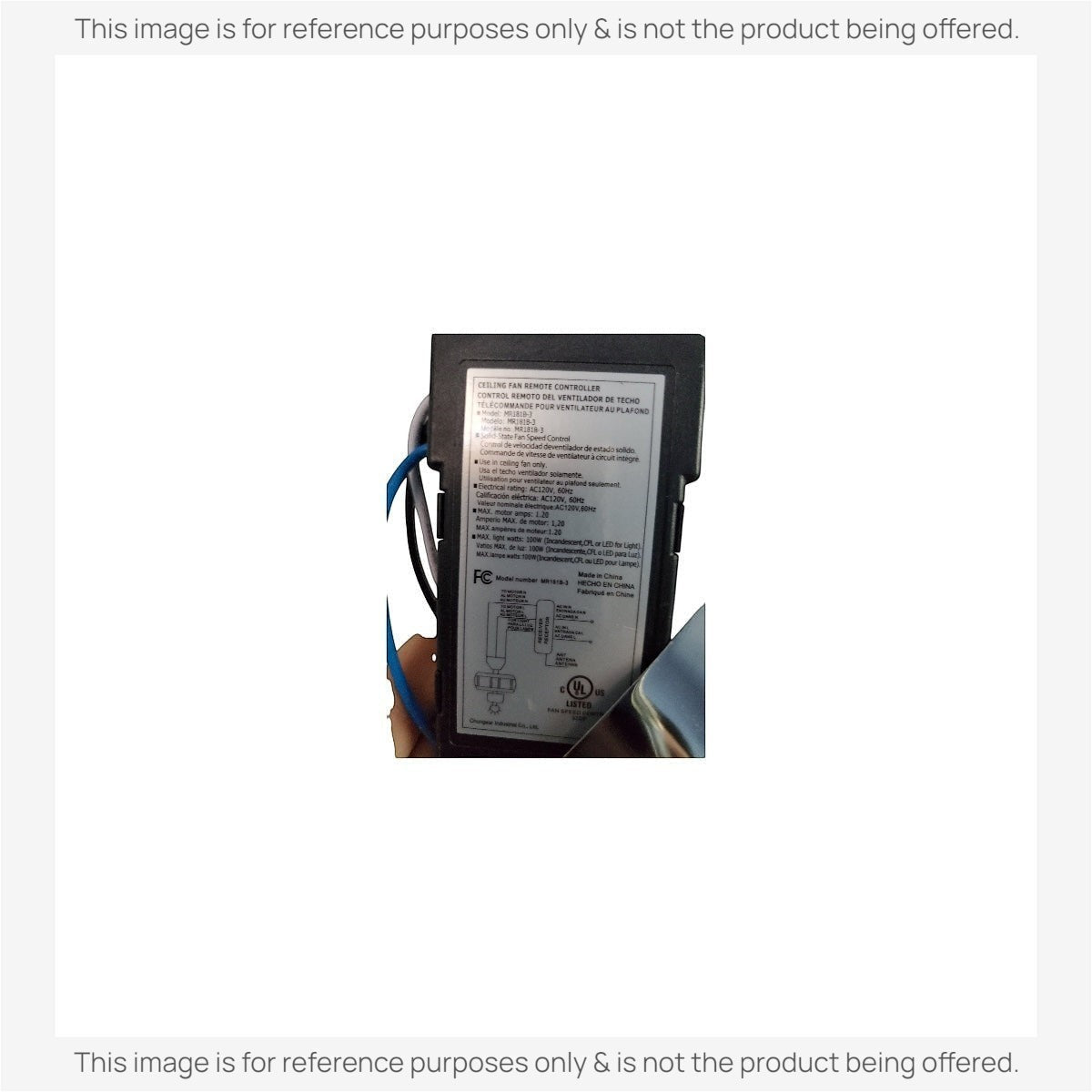 Anderic Substitute Kit for Hampton Bay MR181B-3 Ceiling Fan Receiver [63T-AC83T-KIT]