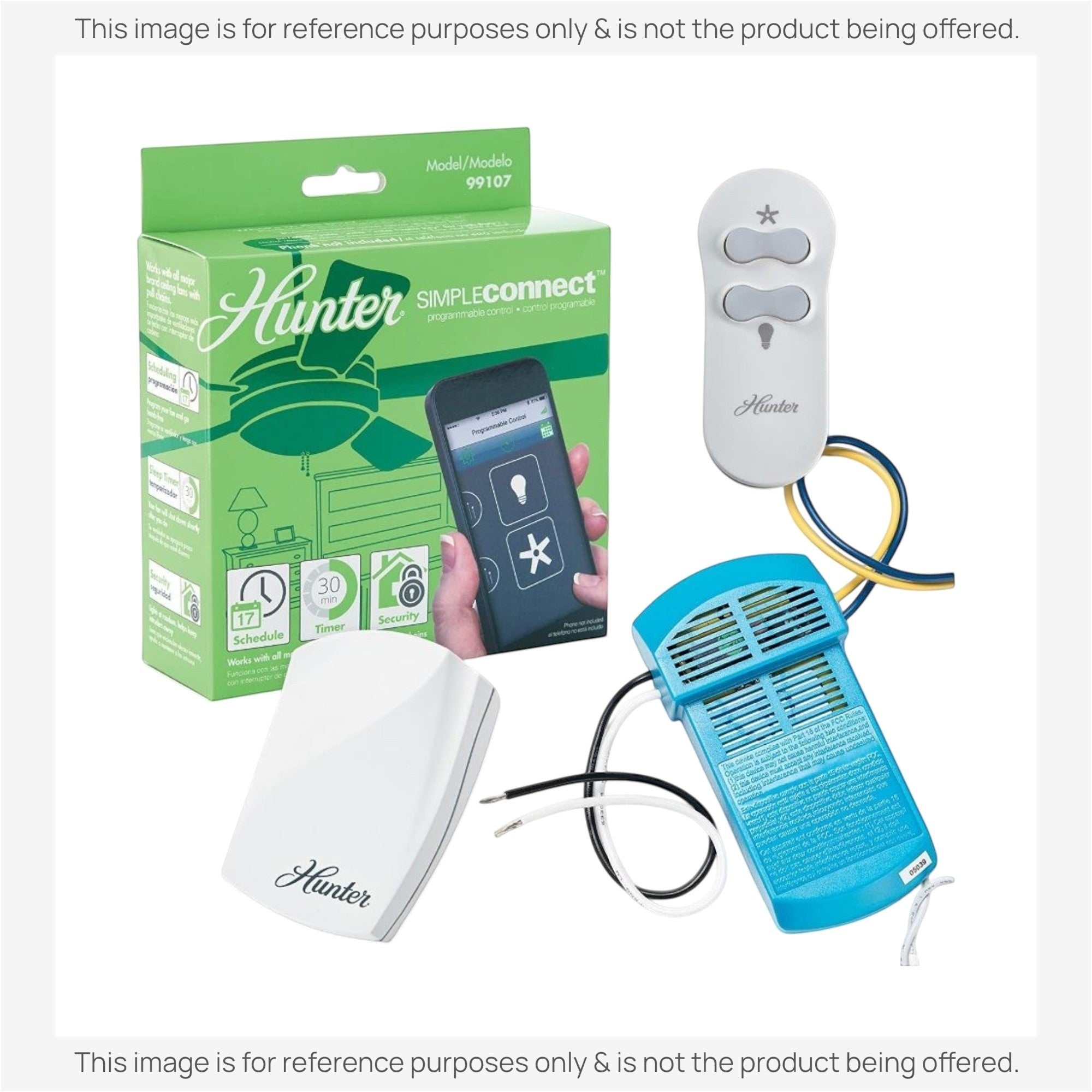 Anderic Substitute for Hunter 99107 SimpleConnect Ceiling Fan Remote Control Kit [UC7235T4]